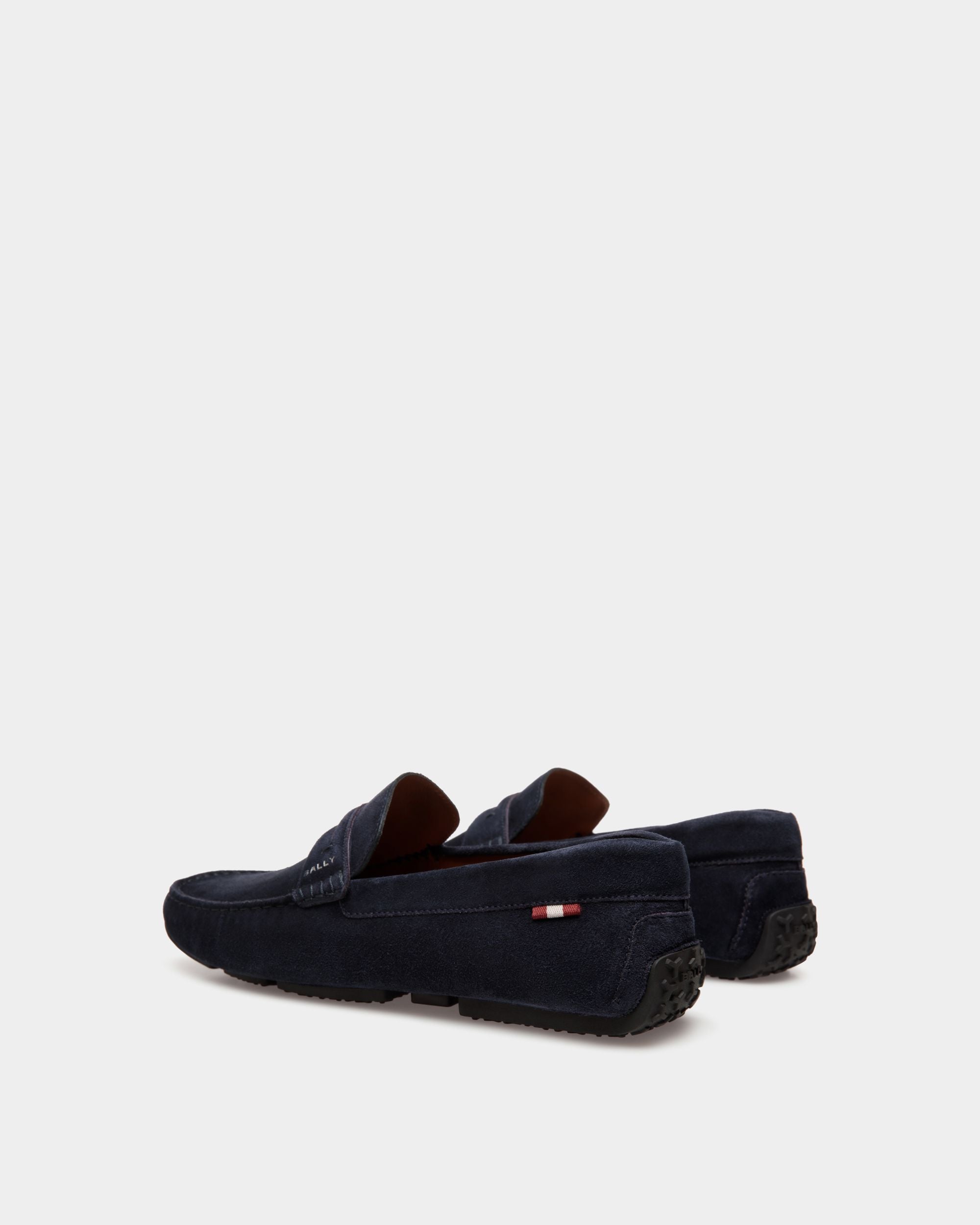 Bally Global - Pilot Driver in Navy Blue Suede - Blue