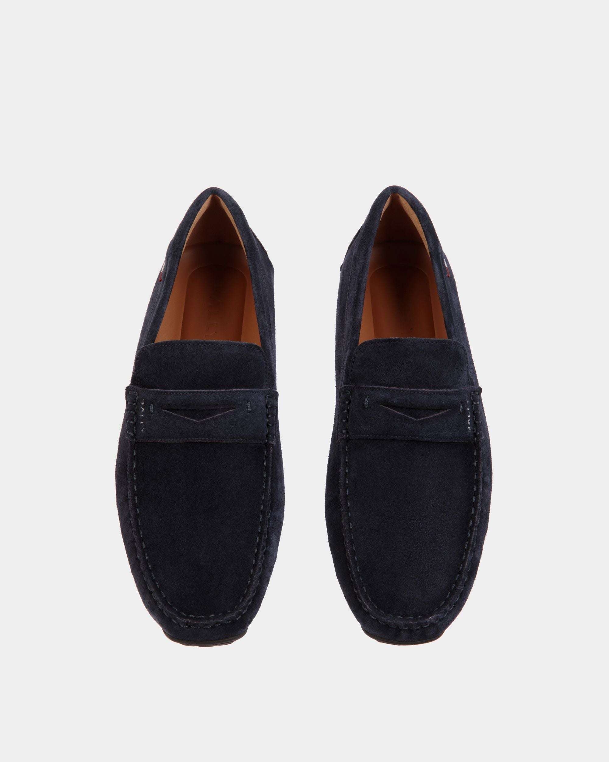 Bally Global - Pilot Driver in Navy Blue Suede - Blue