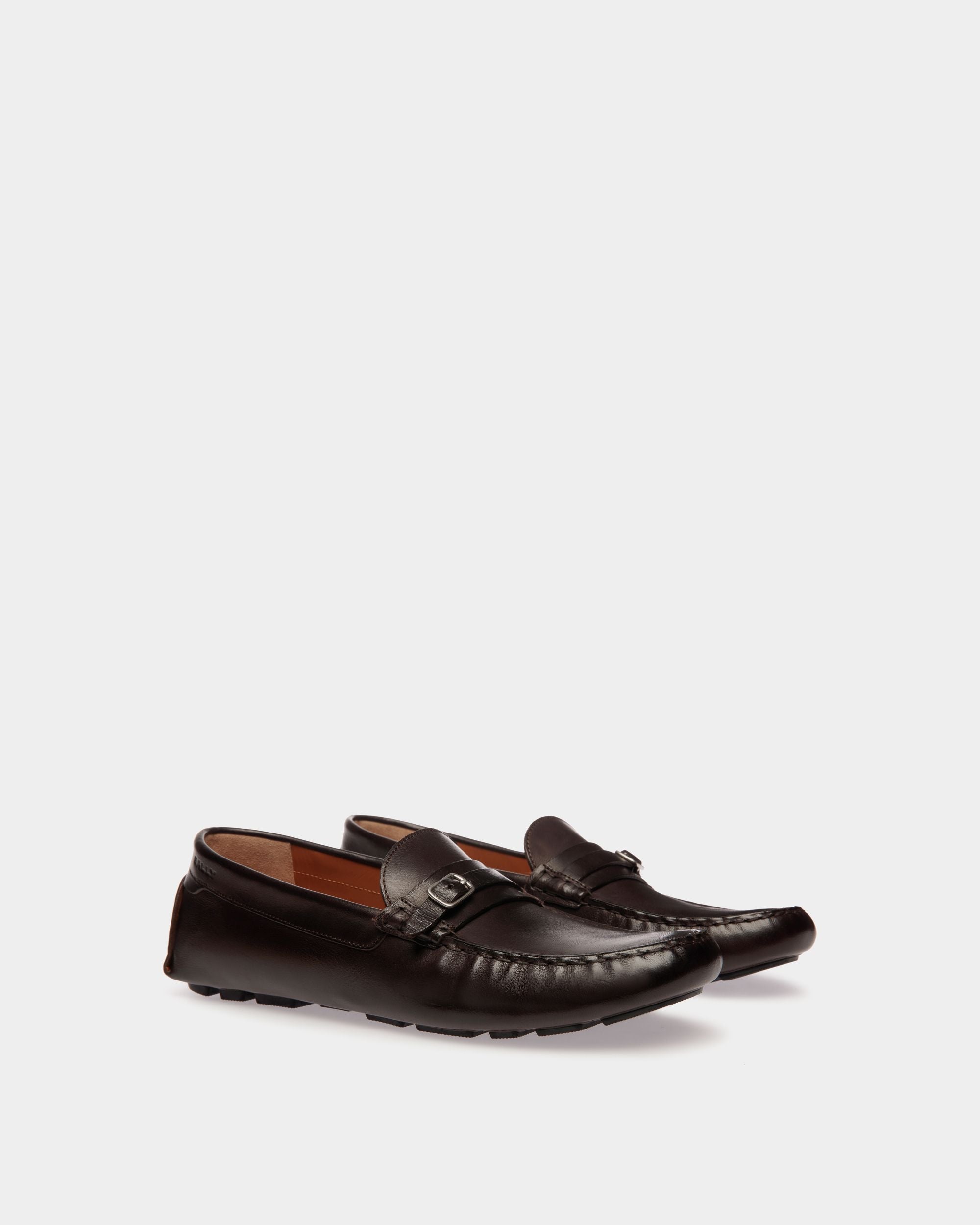 Bally Global - Kerbs Driver in Ebano Leather - Brown
