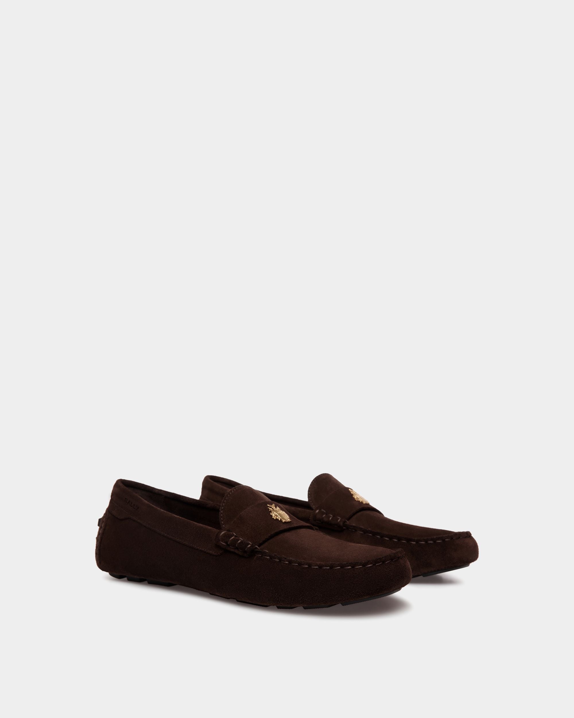 Bally Global - Kerbs Driver In Ebano Suede Leather - Brown