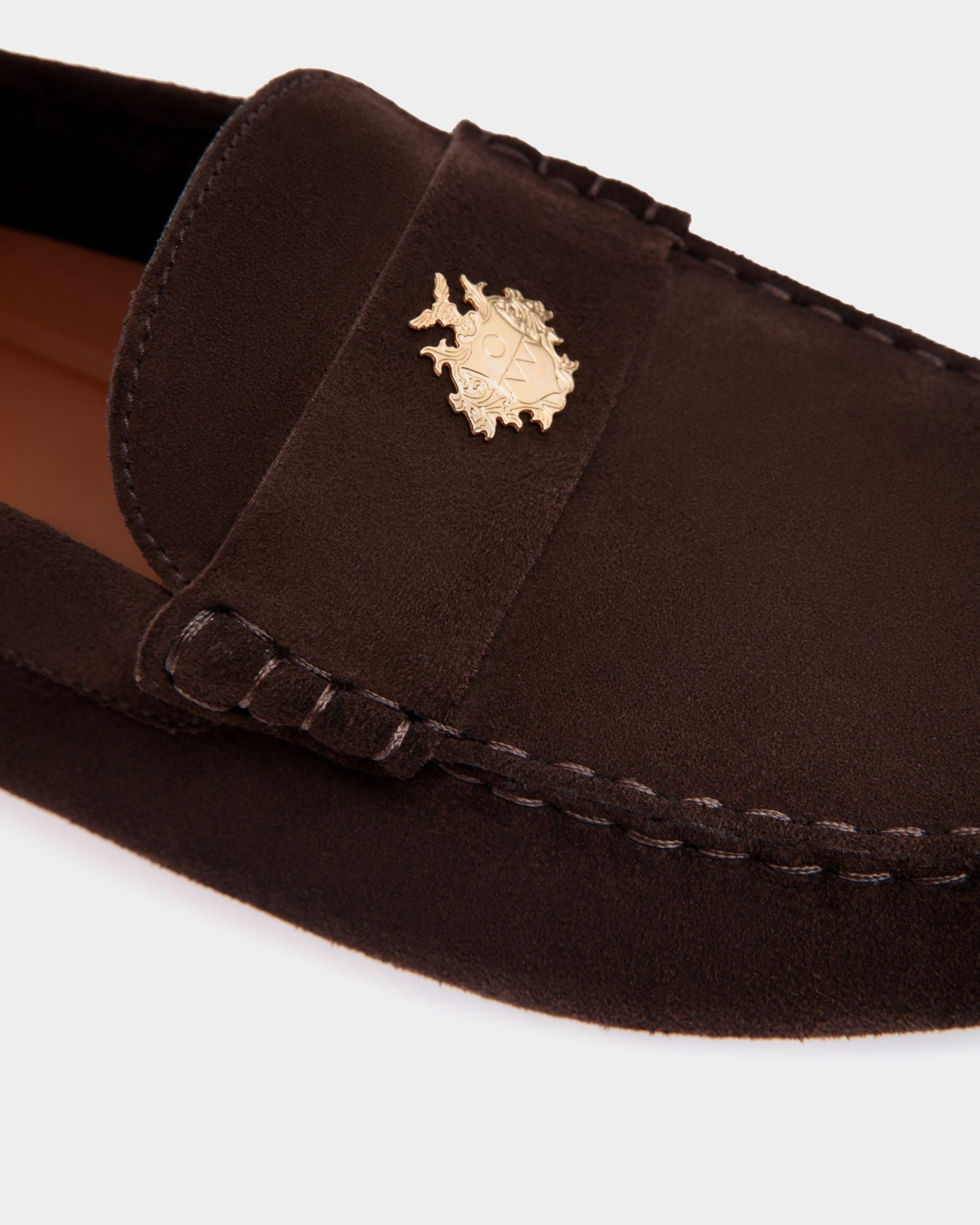 Bally Global - Kerbs Driver In Ebano Suede Leather - Brown