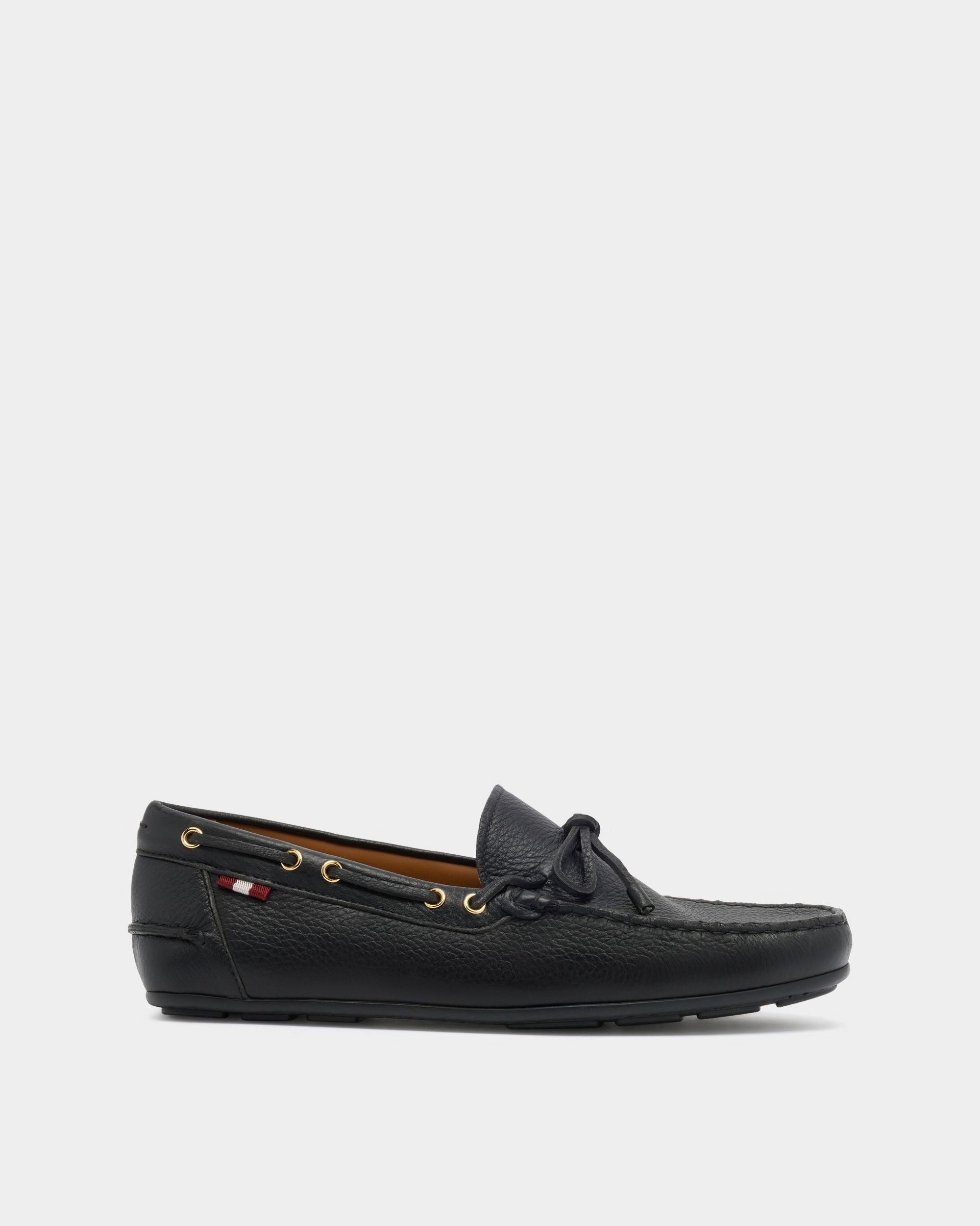 Bally Global - Clay Driver in Black Grained Leather - Black