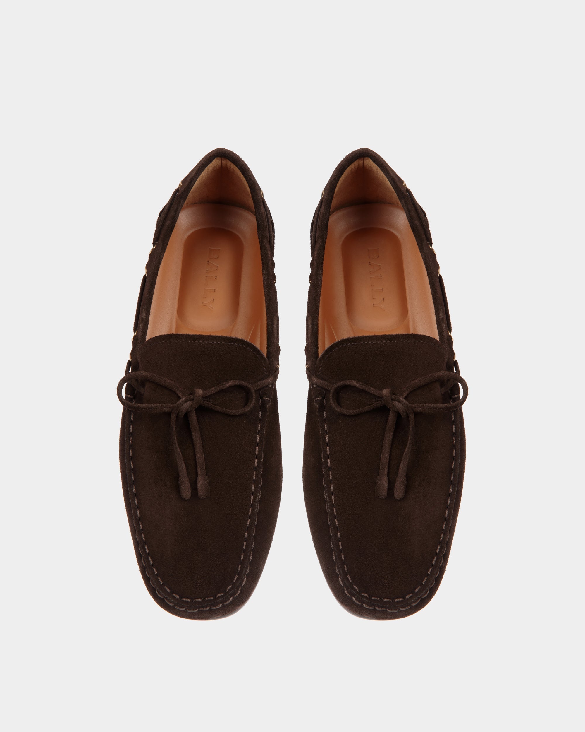 Bally Global - Clay Driver in Ebano Suede - Brown