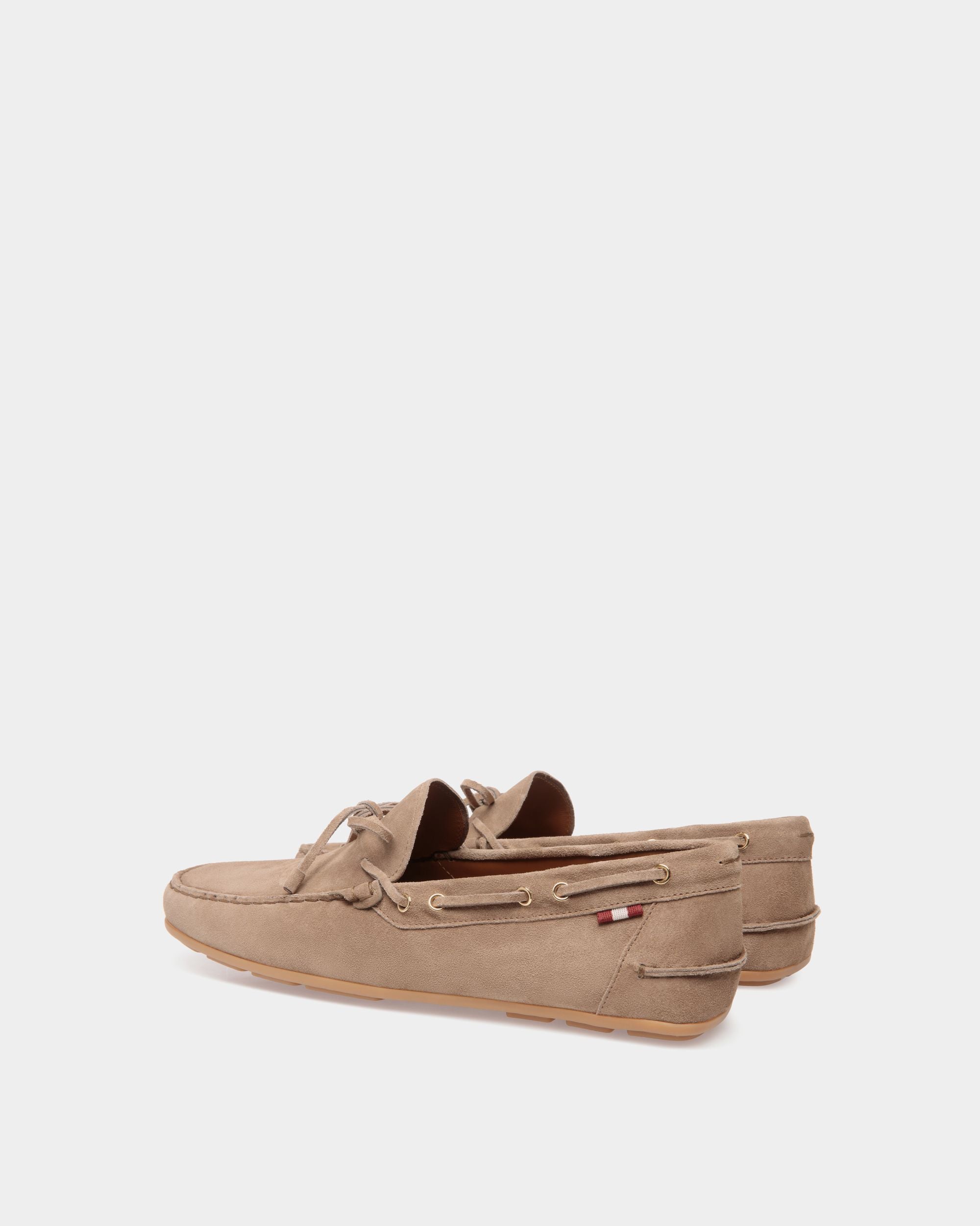 Bally Global - Clay Driver in Taupe Suede - Brown
