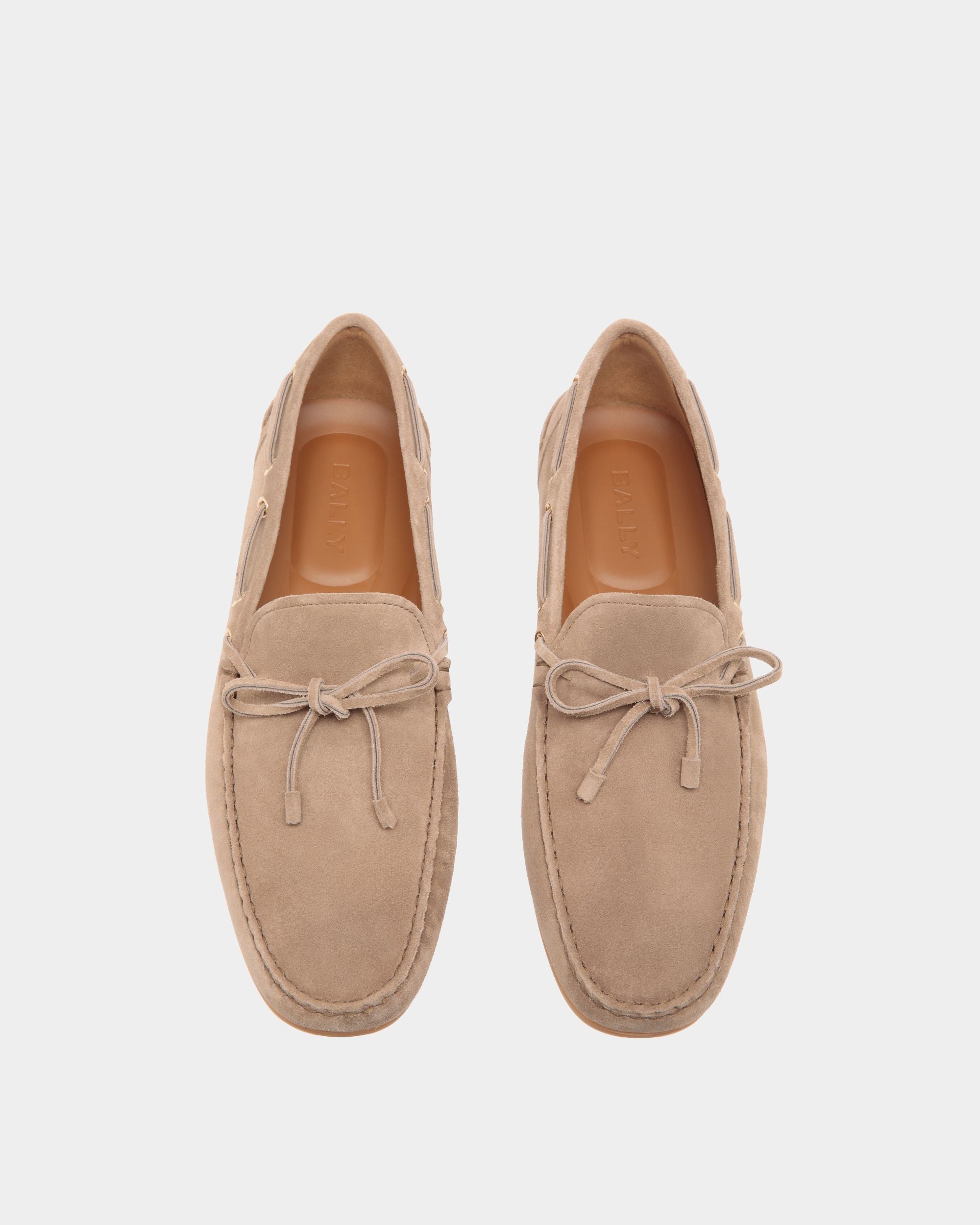Bally Global - Clay Driver in Taupe Suede - Brown