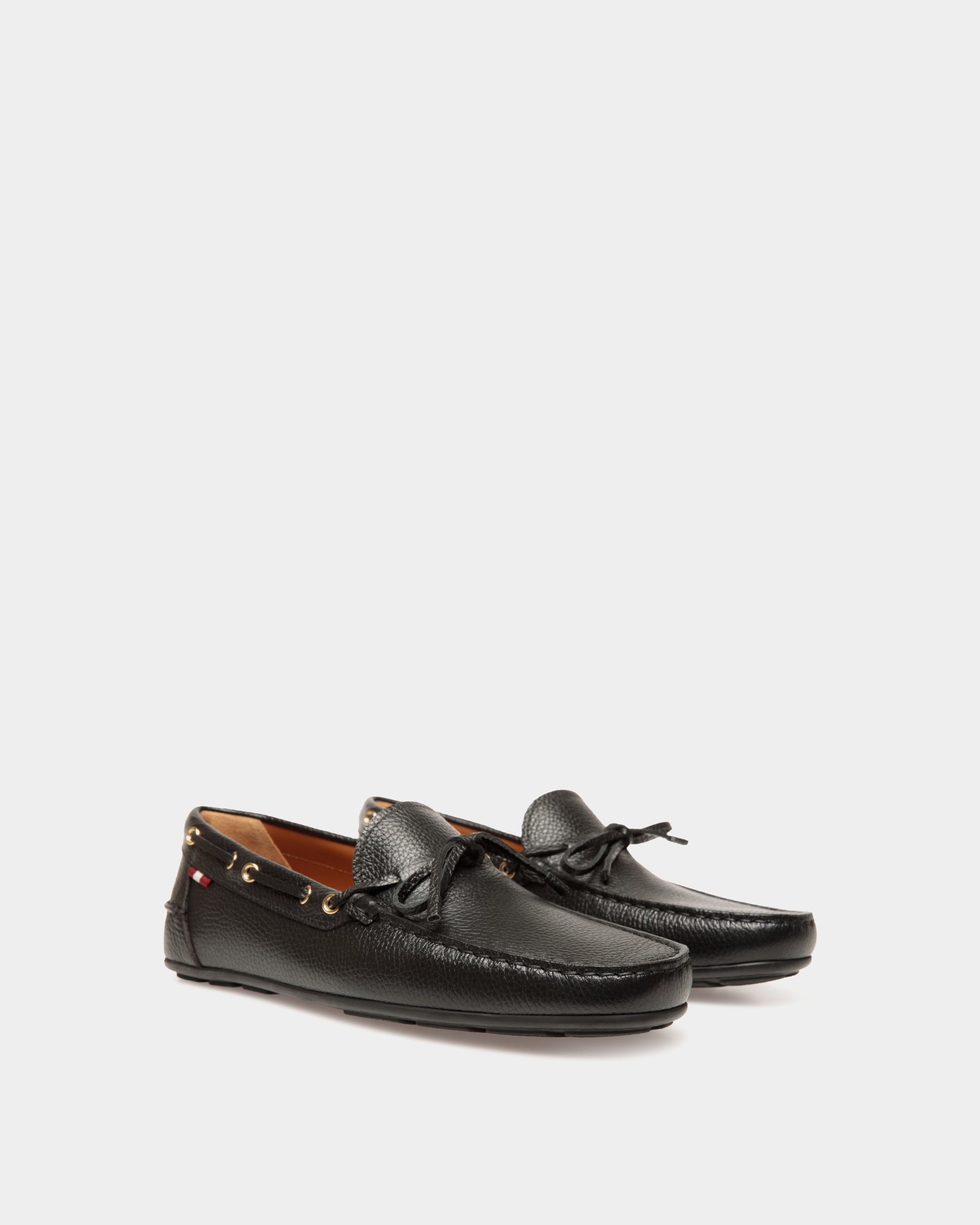 Bally Global - Chaussure Driver Clay En Cuir Grainé Noir - Noir