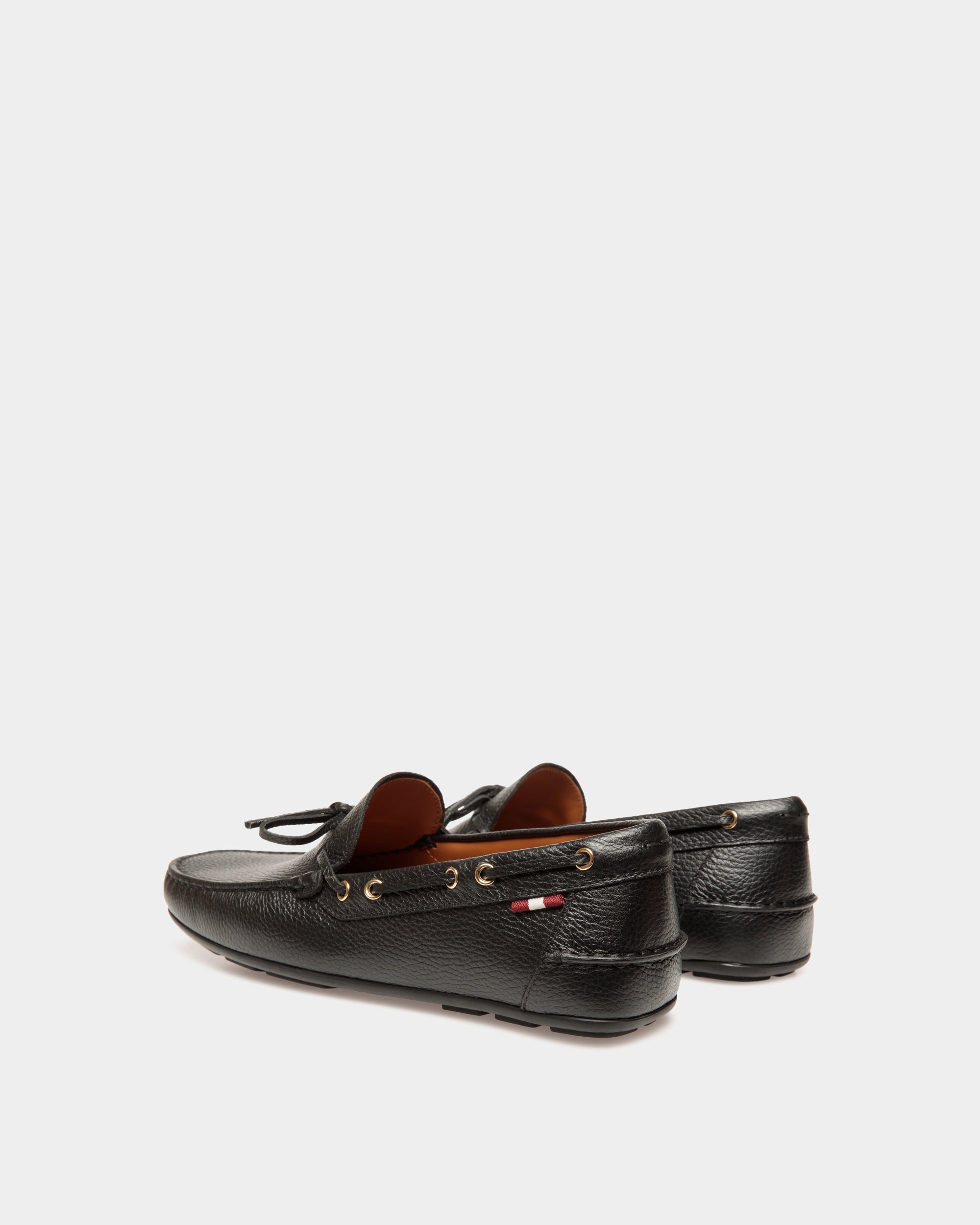 Bally Global - Chaussure Driver Clay En Cuir Grainé Noir - Noir