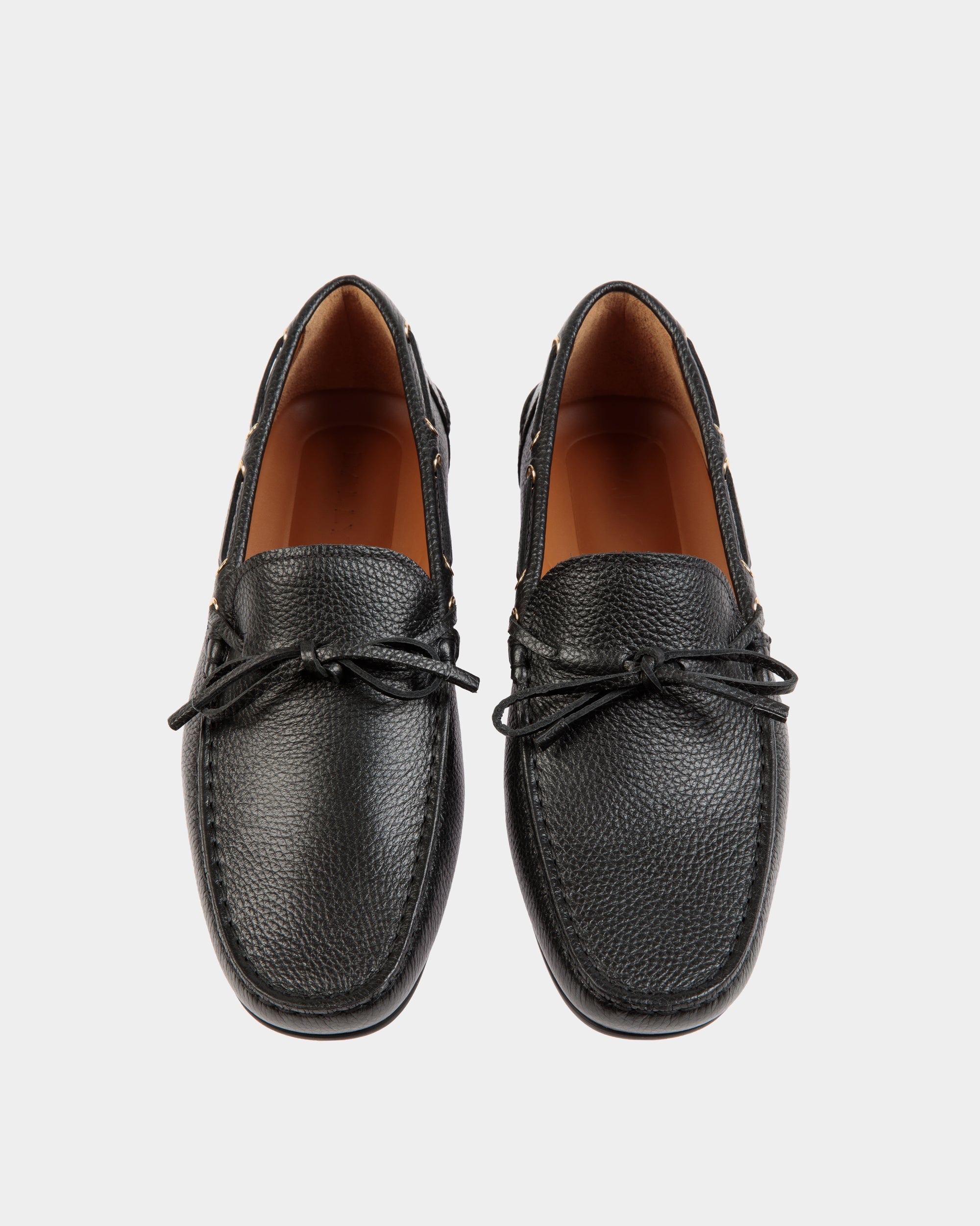 Bally Global - Chaussure Driver Clay En Cuir Grainé Noir - Noir