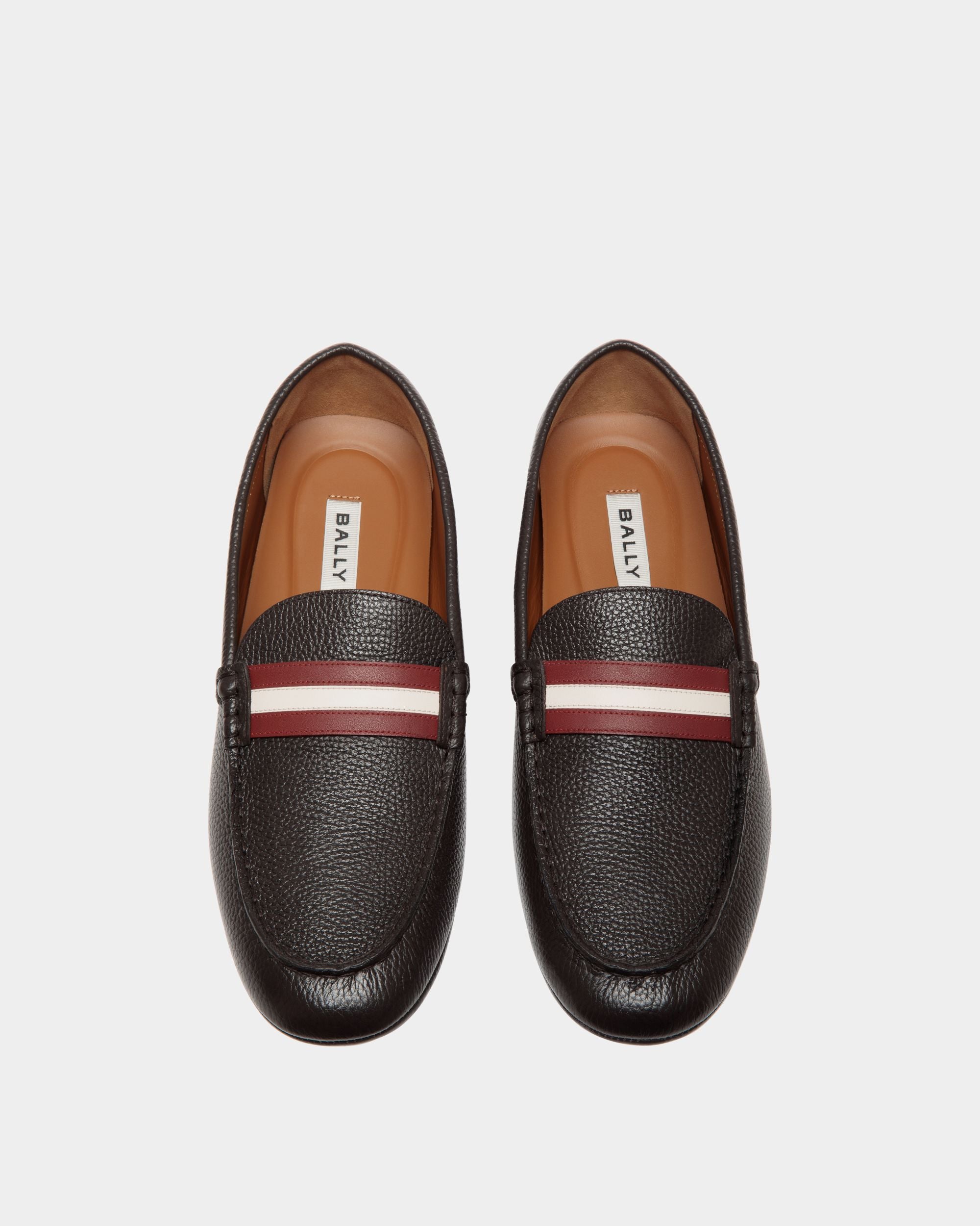 Bally Global - Kerbs Driver in Ebano Grained Leather - Brown