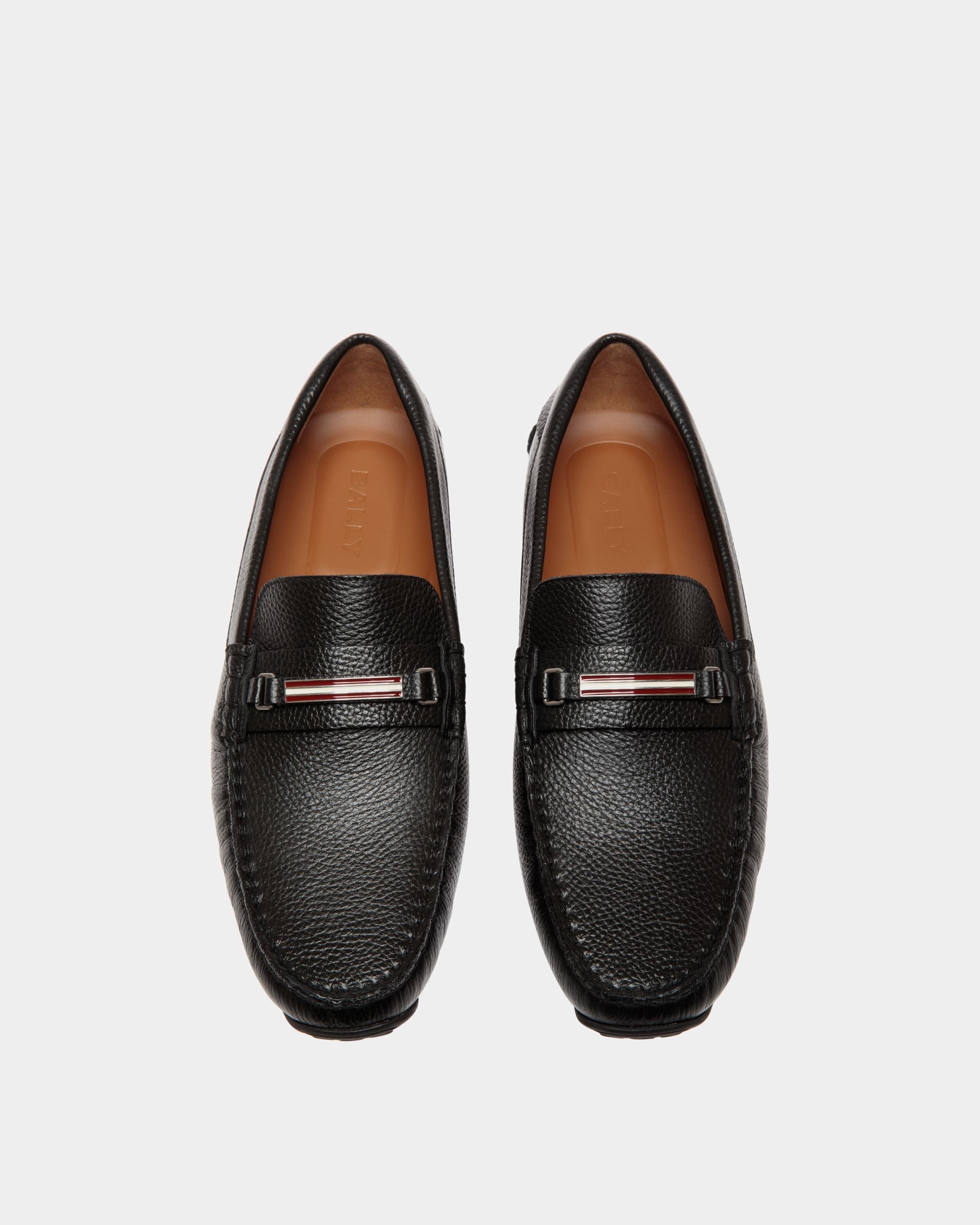 Bally Global - Pilot Driver in Black Grained Leather - Black