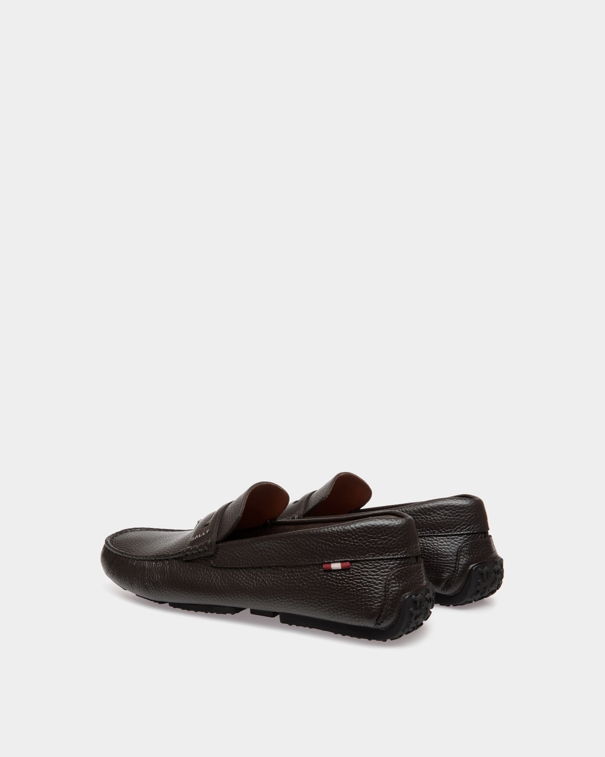 Bally Global - Pilot Driver in Ebano Grained Leather - Brown