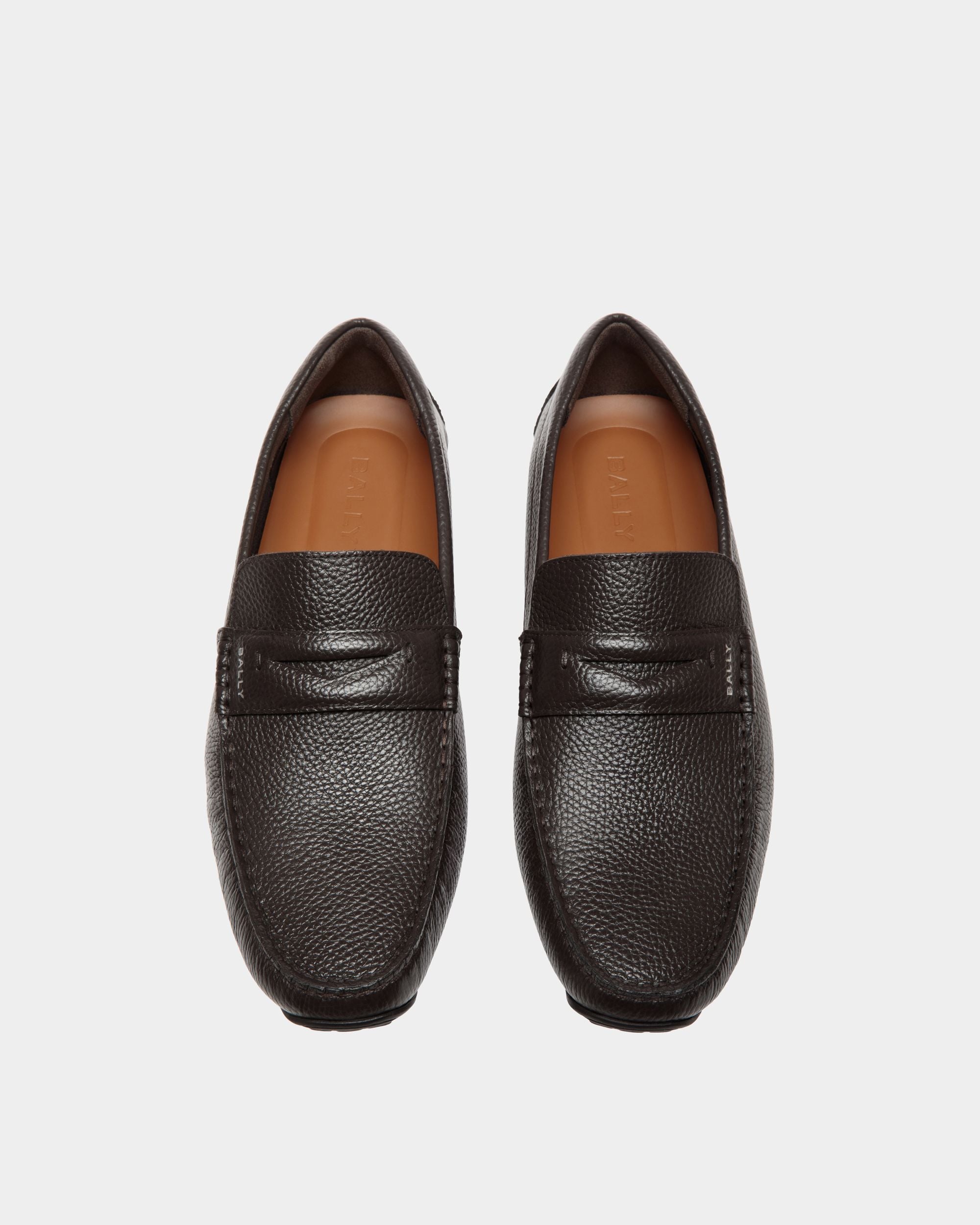 Bally Global - Pilot Driver in Ebano Grained Leather - Brown