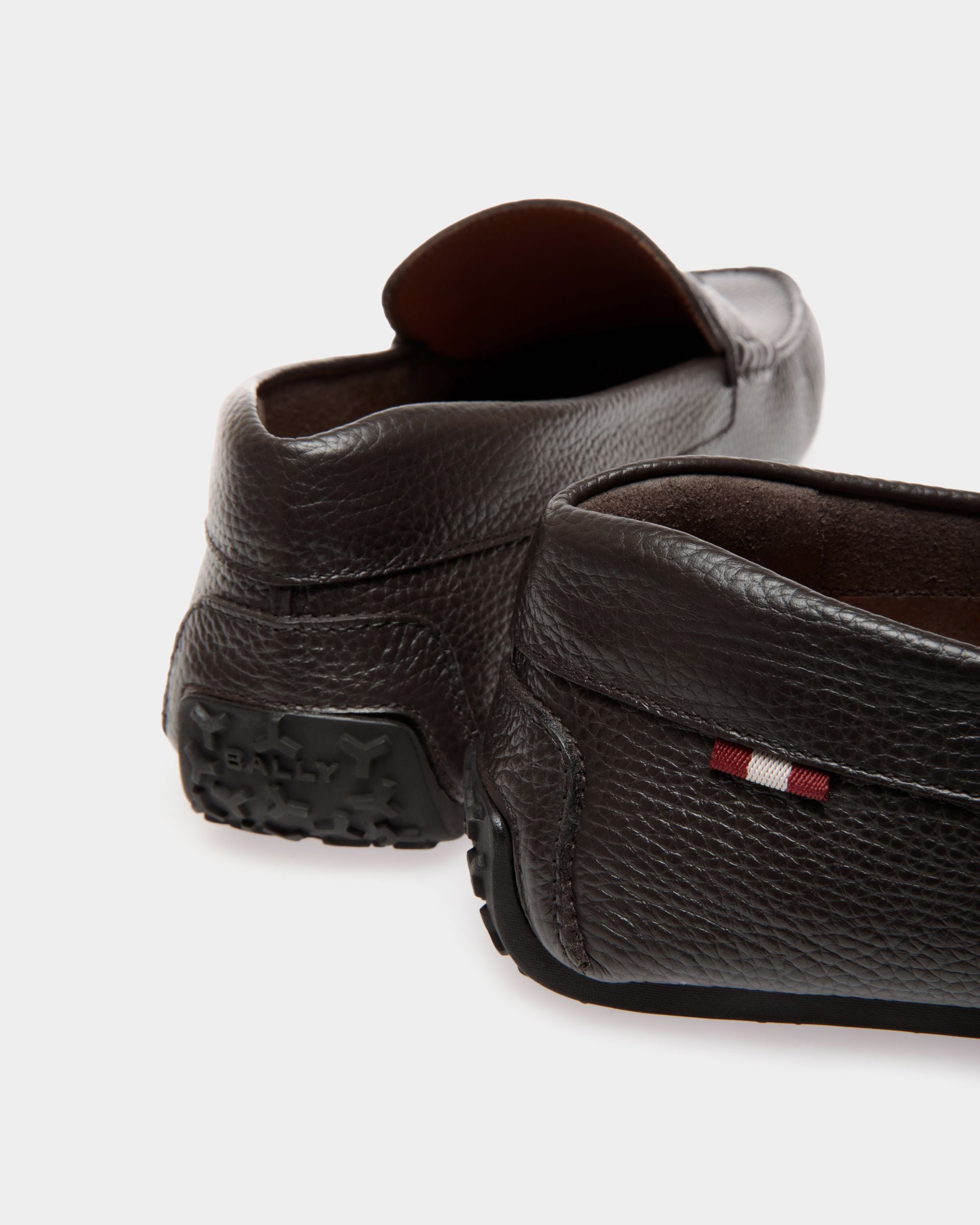 Bally Global - Pilot Driver in Ebano Grained Leather - Brown