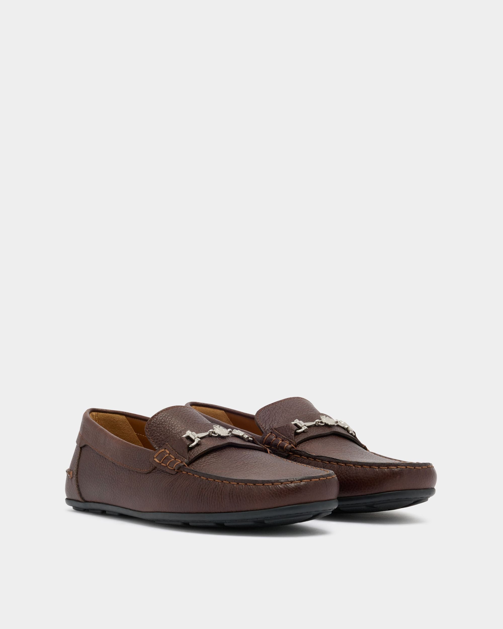 Bally Global - Chaussure Driver Clay En Cuir Grainé Marron - Marron
