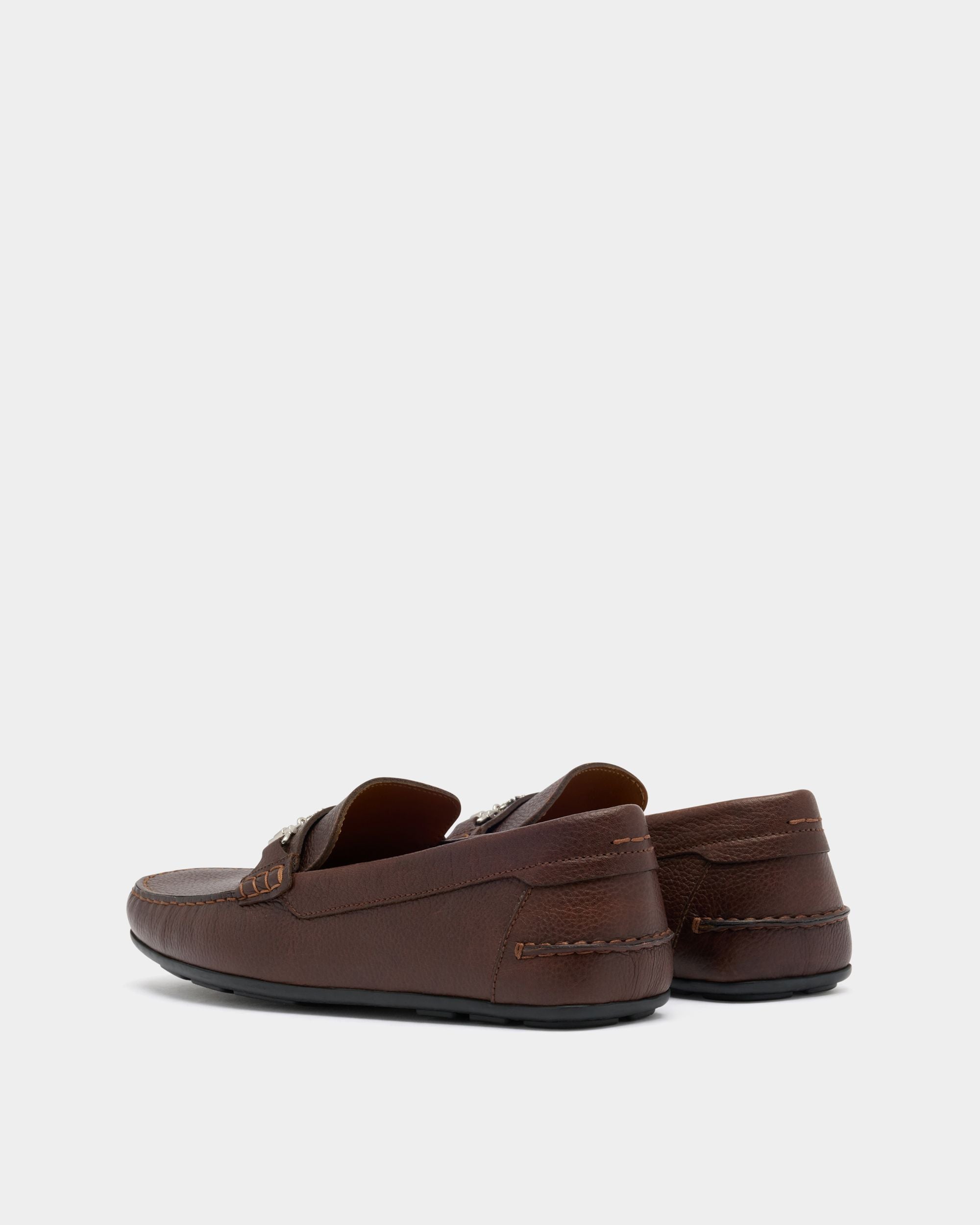 Bally Global - Chaussure Driver Clay En Cuir Grainé Marron - Marron
