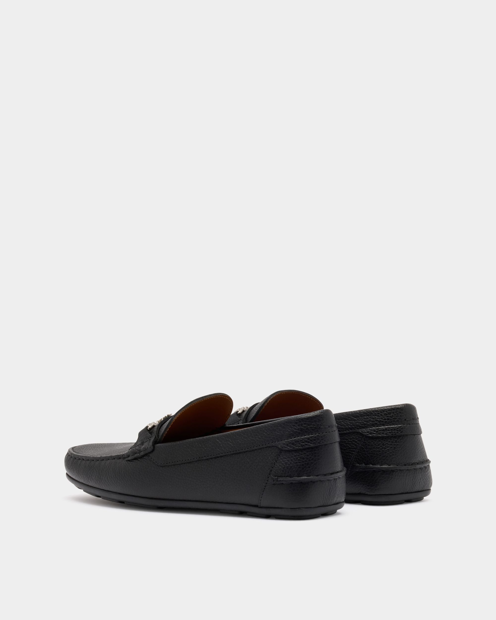 Bally Global - Chaussure Driver Clay En Cuir Grainé Noir - Noir
