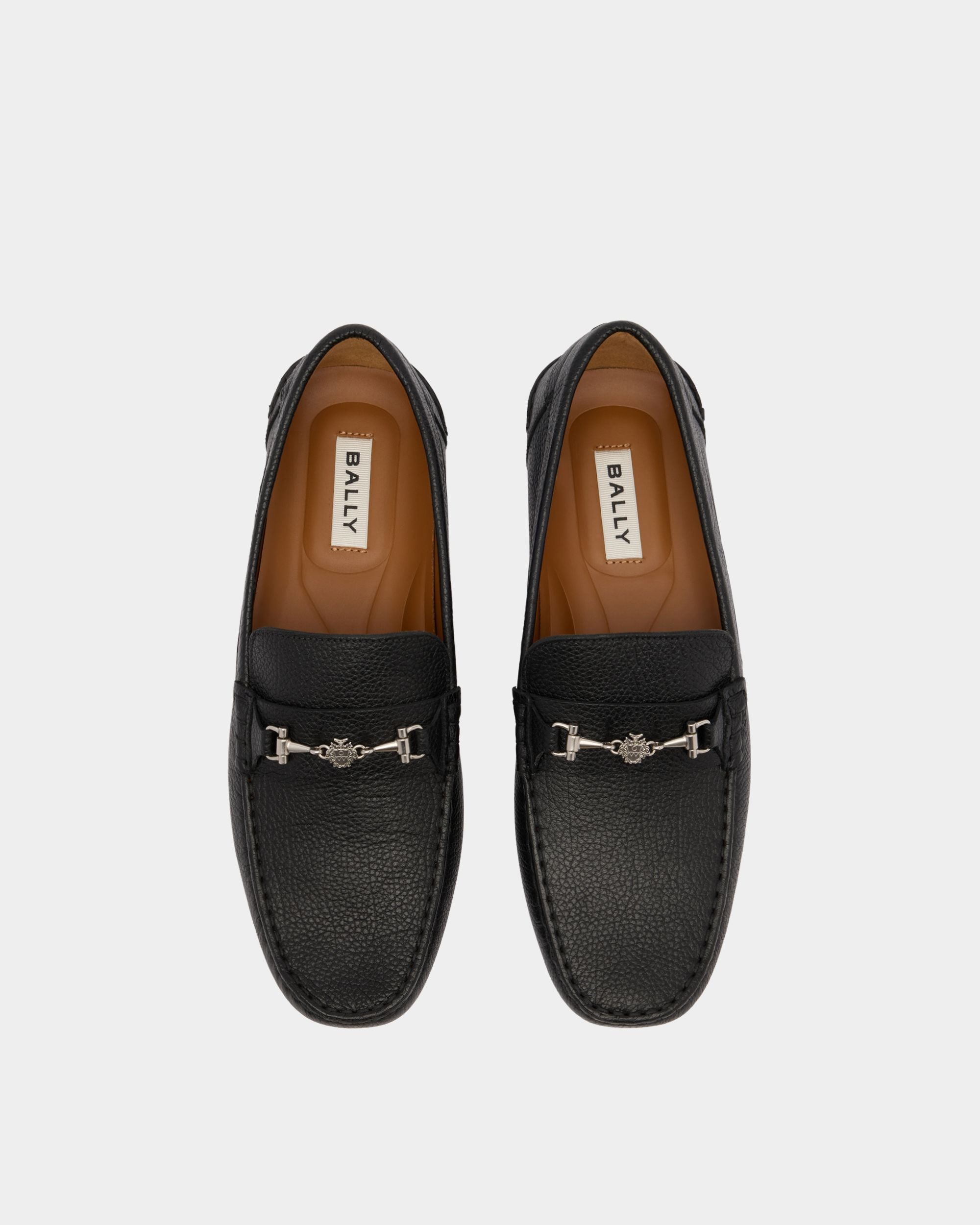 Bally Global - Chaussure Driver Clay En Cuir Grainé Noir - Noir
