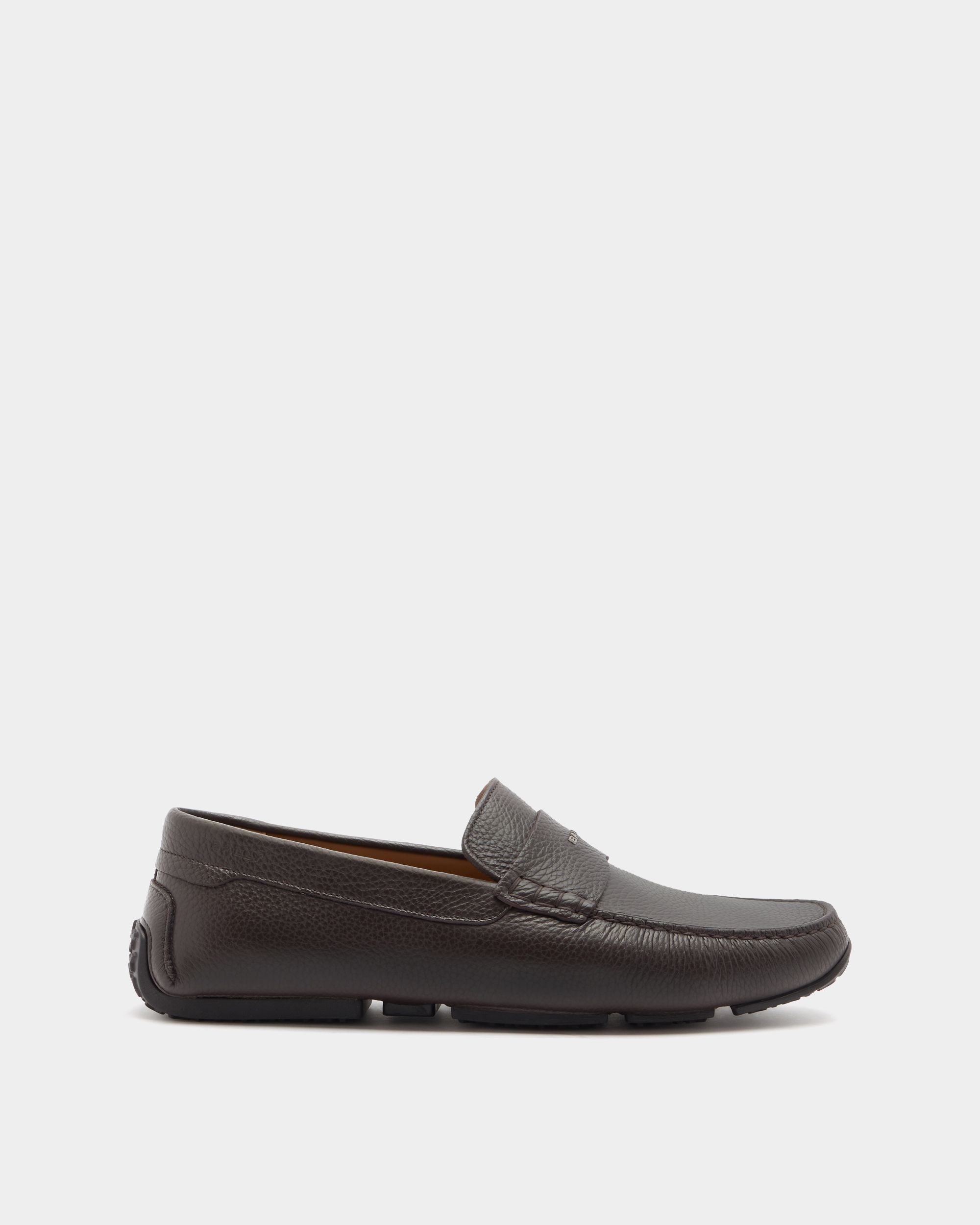 Bally Global - Pilot Driver in Ebano Grained Leather - Brown