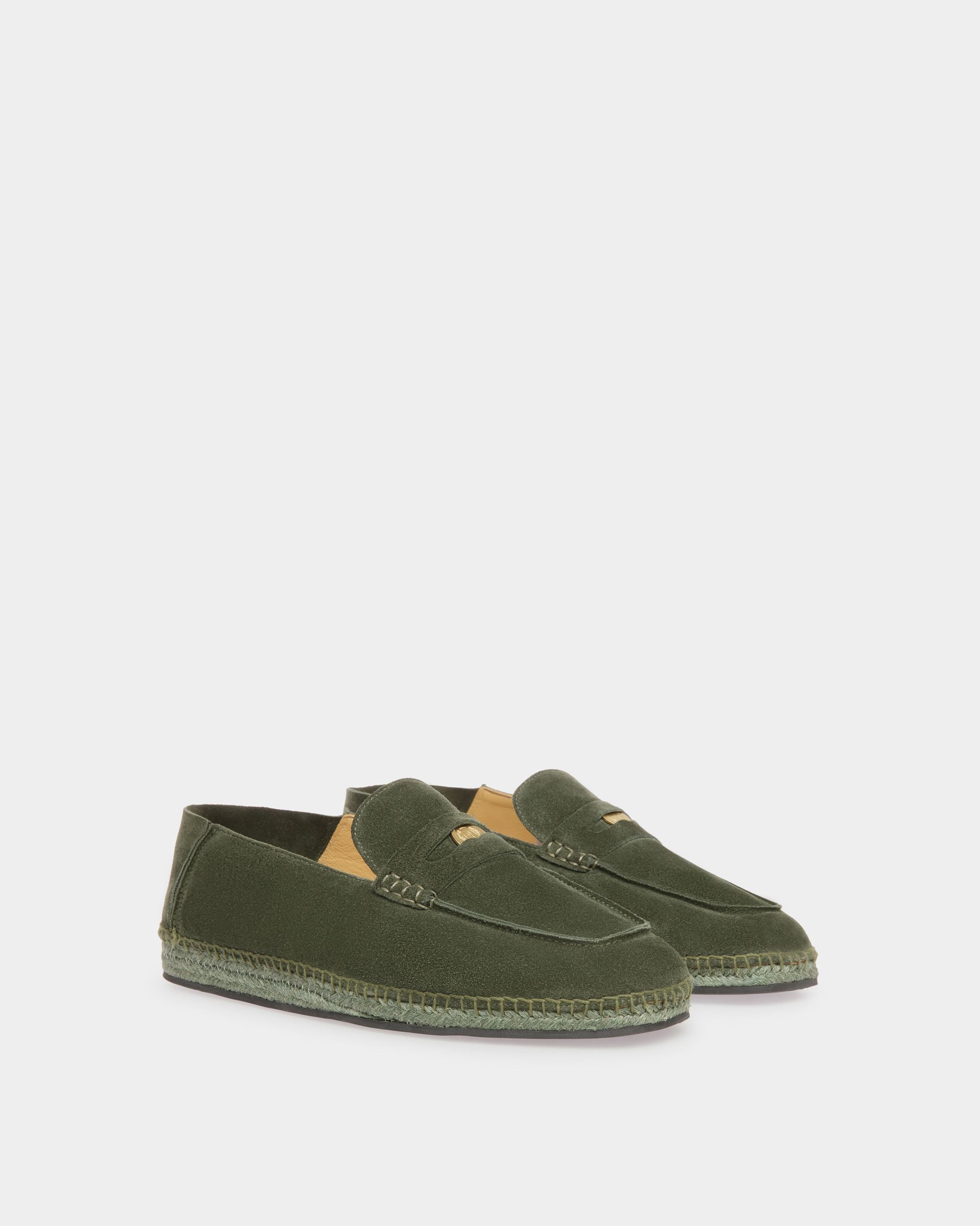 Bally Global - Alpargatas Karakas De Piel Color Squad - Verde