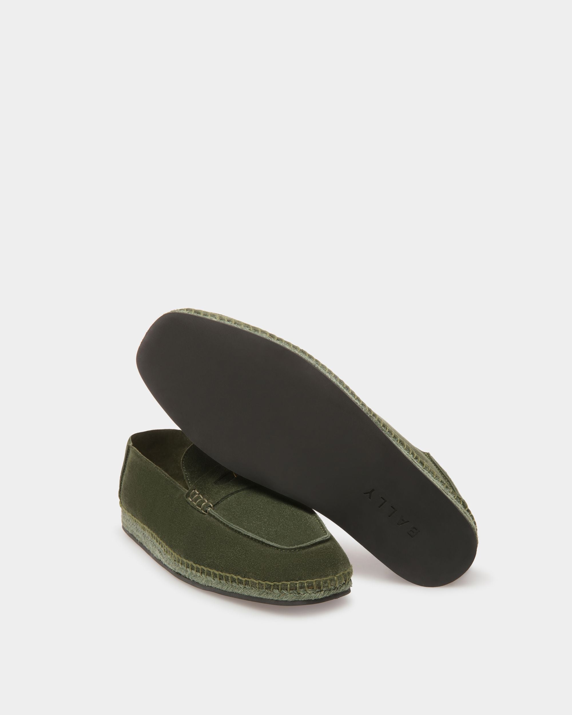 Bally Global - Alpargatas Karakas De Piel Color Squad - Verde