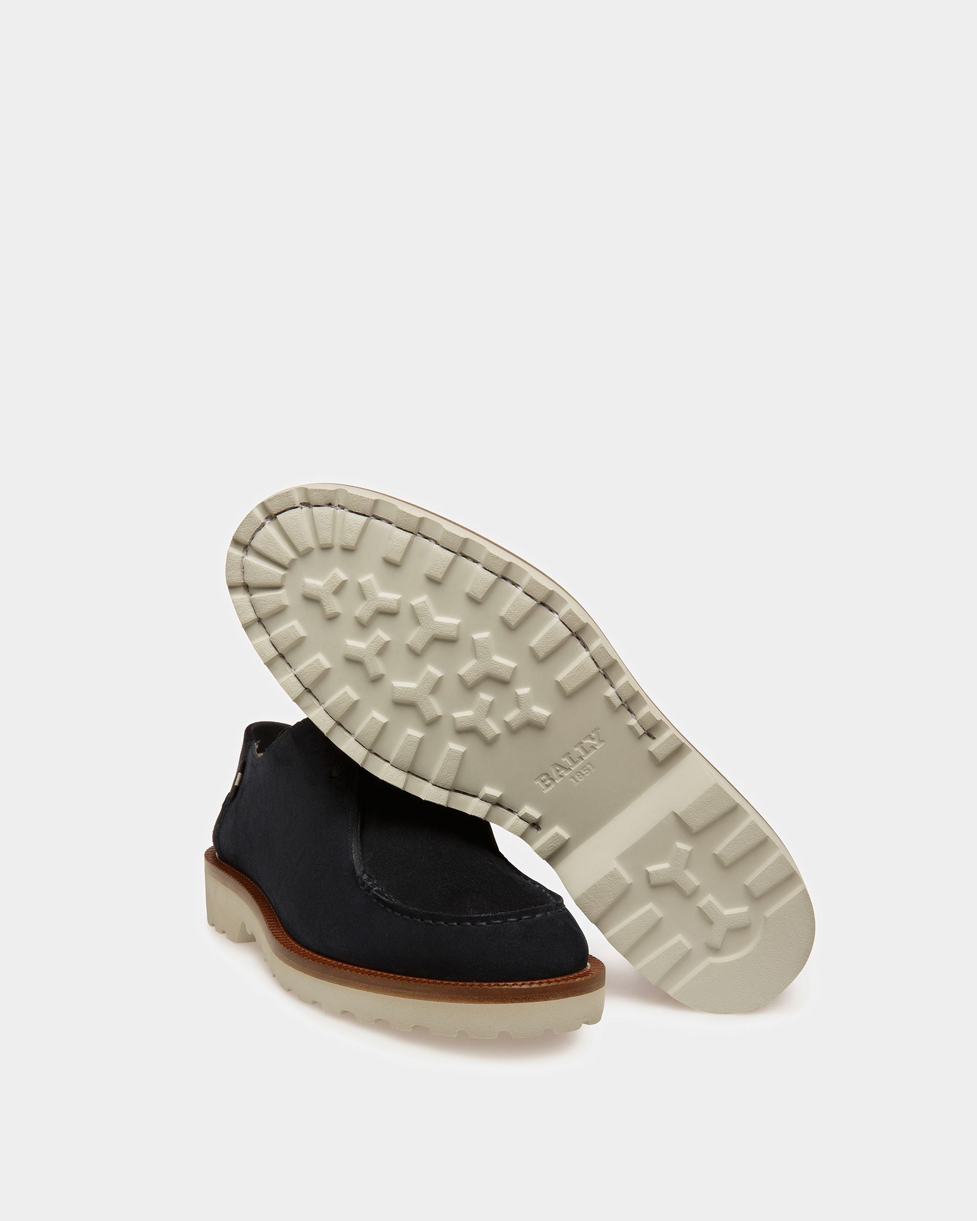 Bally Global - Norest Leather Derby Shoes In Midnight - Blue