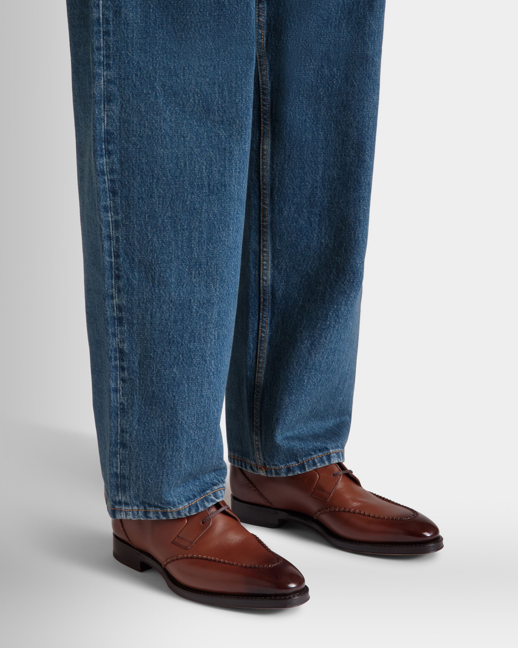 Bally Global - Scribe Novo Derby In Brown Leather - Marrón