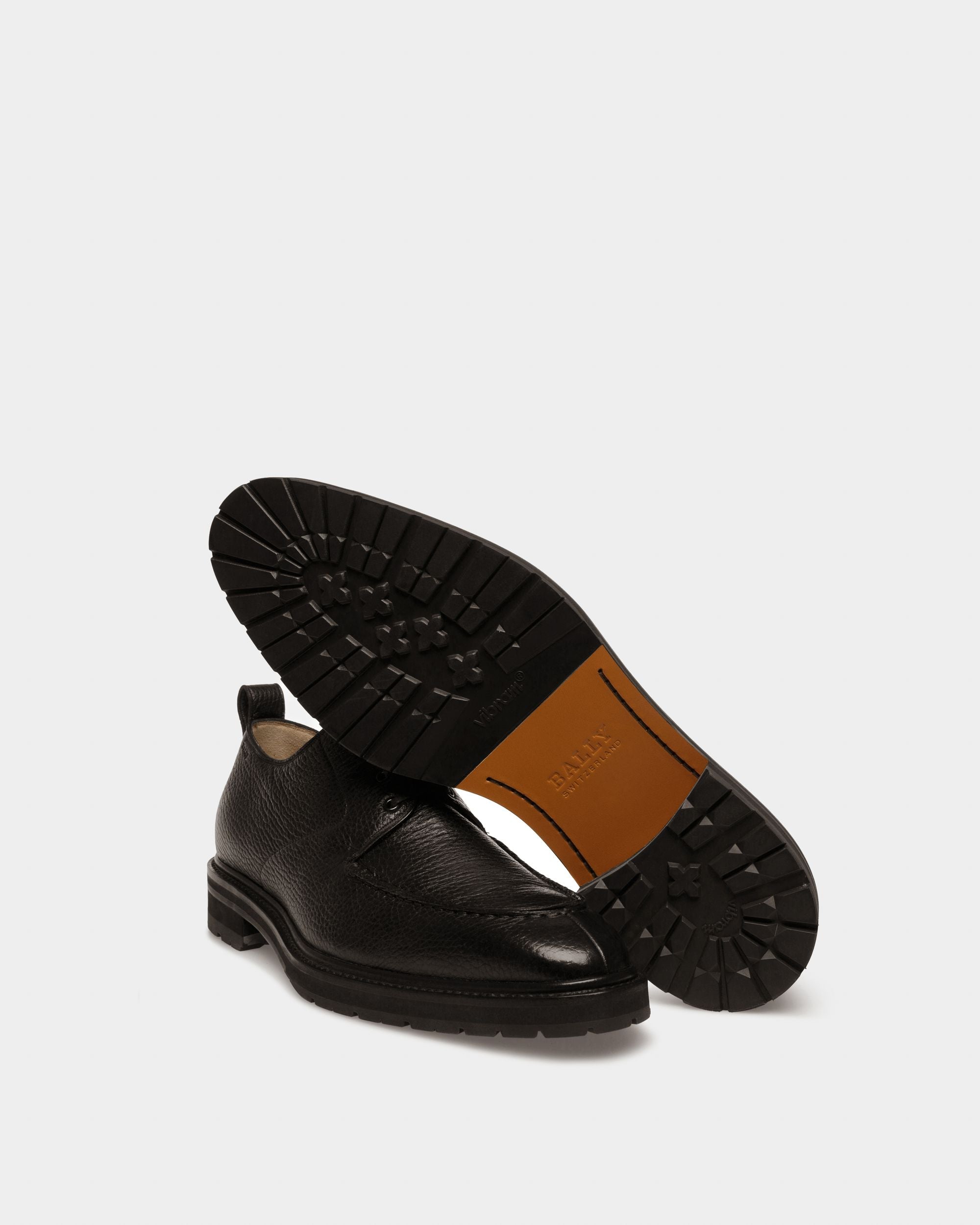 Bally Global - Milivar Leather Derbies In Black - Black