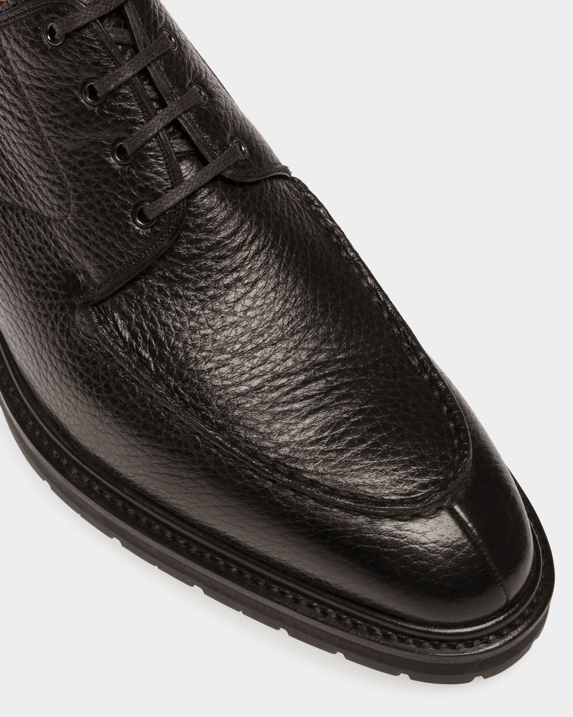 Bally Global - Milivar Leather Derbies In Black - Black