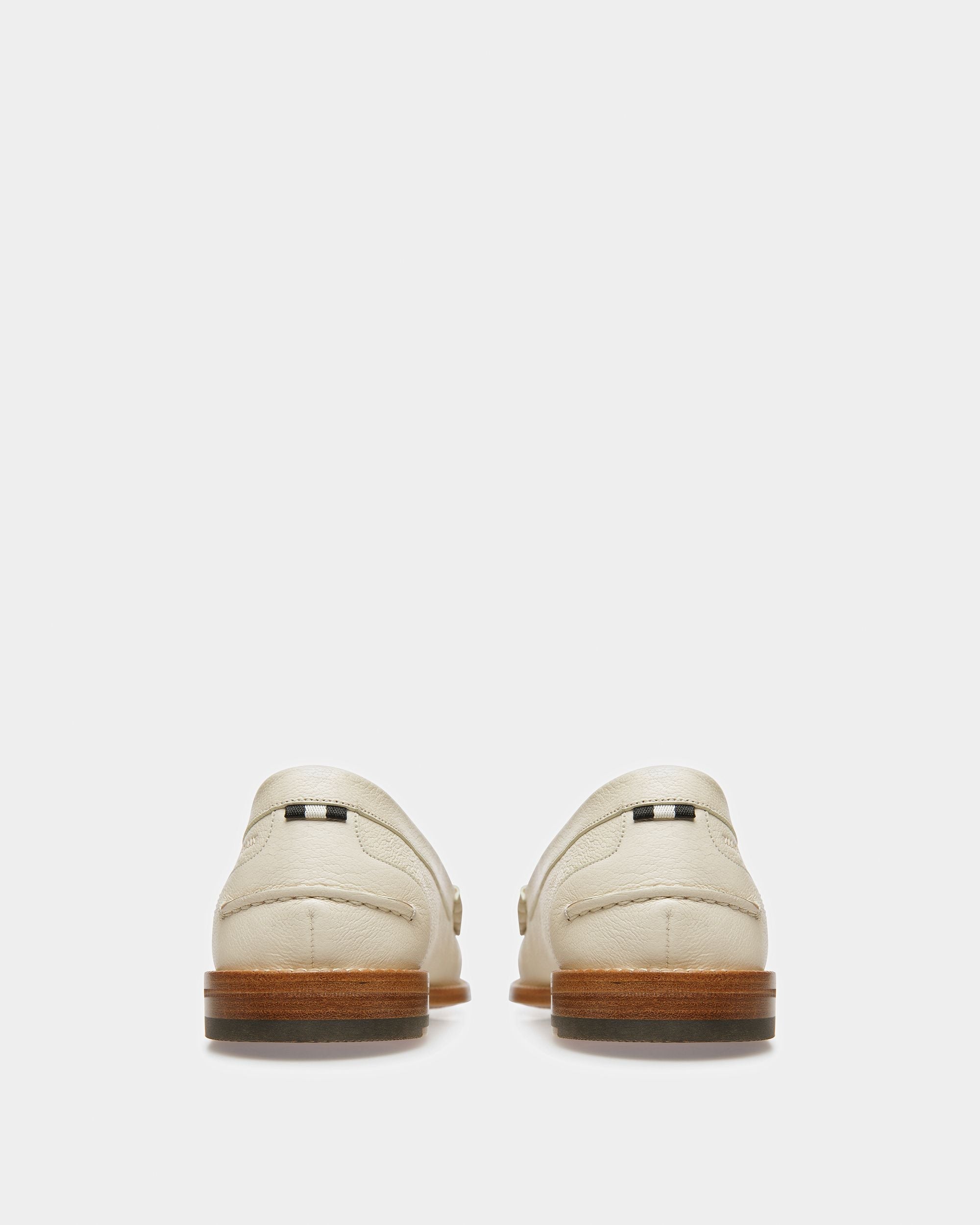 Bally Global - Ron Leather Moccasins In Bone - White