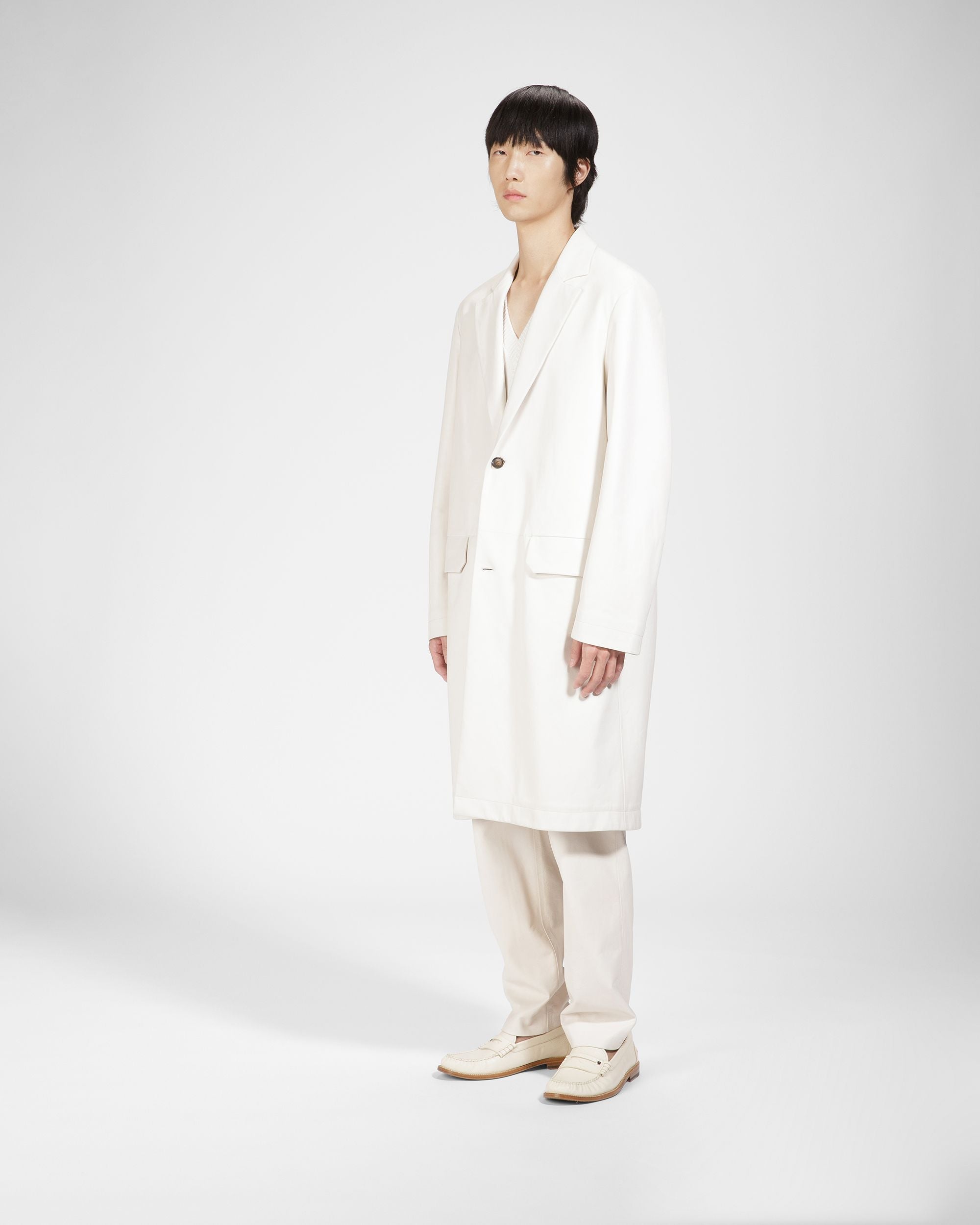 Bally Global - Ron Leather Moccasins In Bone - White