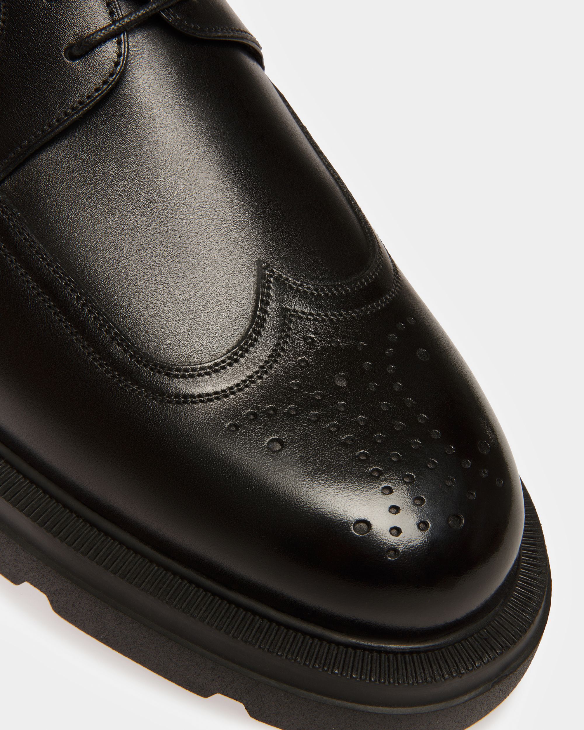 Bally Global - Zelik Leather Derby Shoes In Black - Black