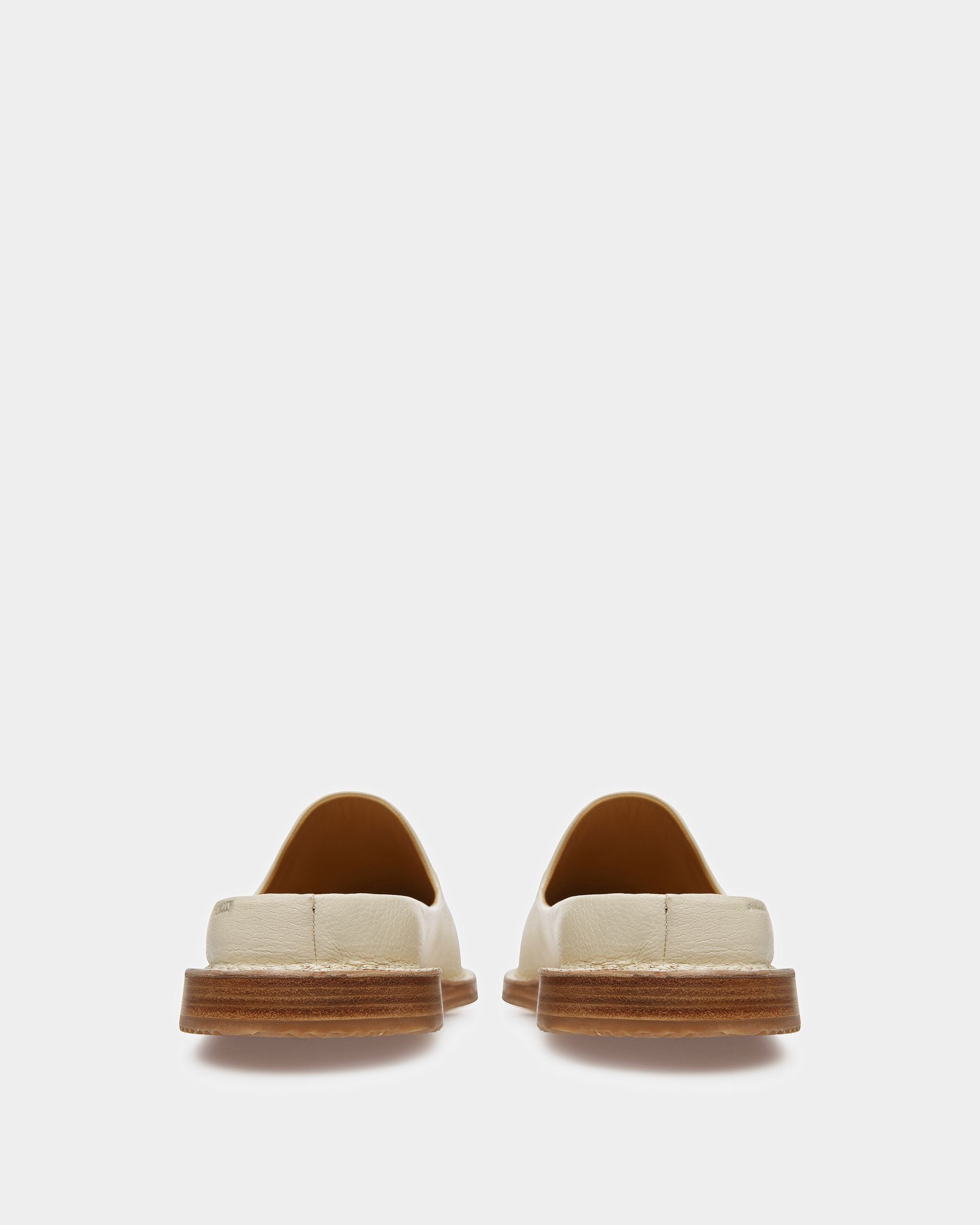 Bally Global - Fosko Leather Slippers In Bone - White