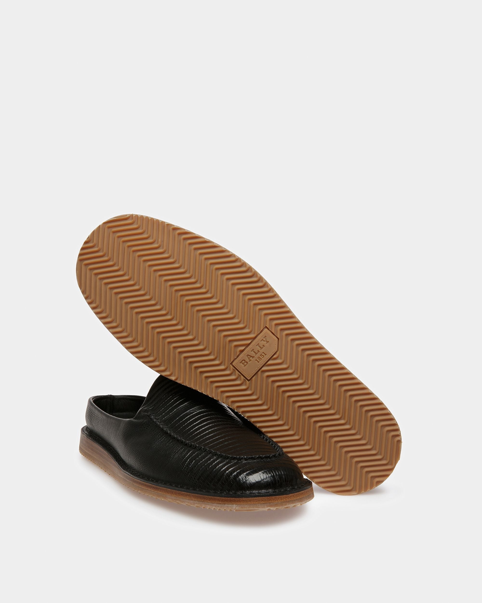 Bally Global - Fosko Leather Slippers In Black - Black