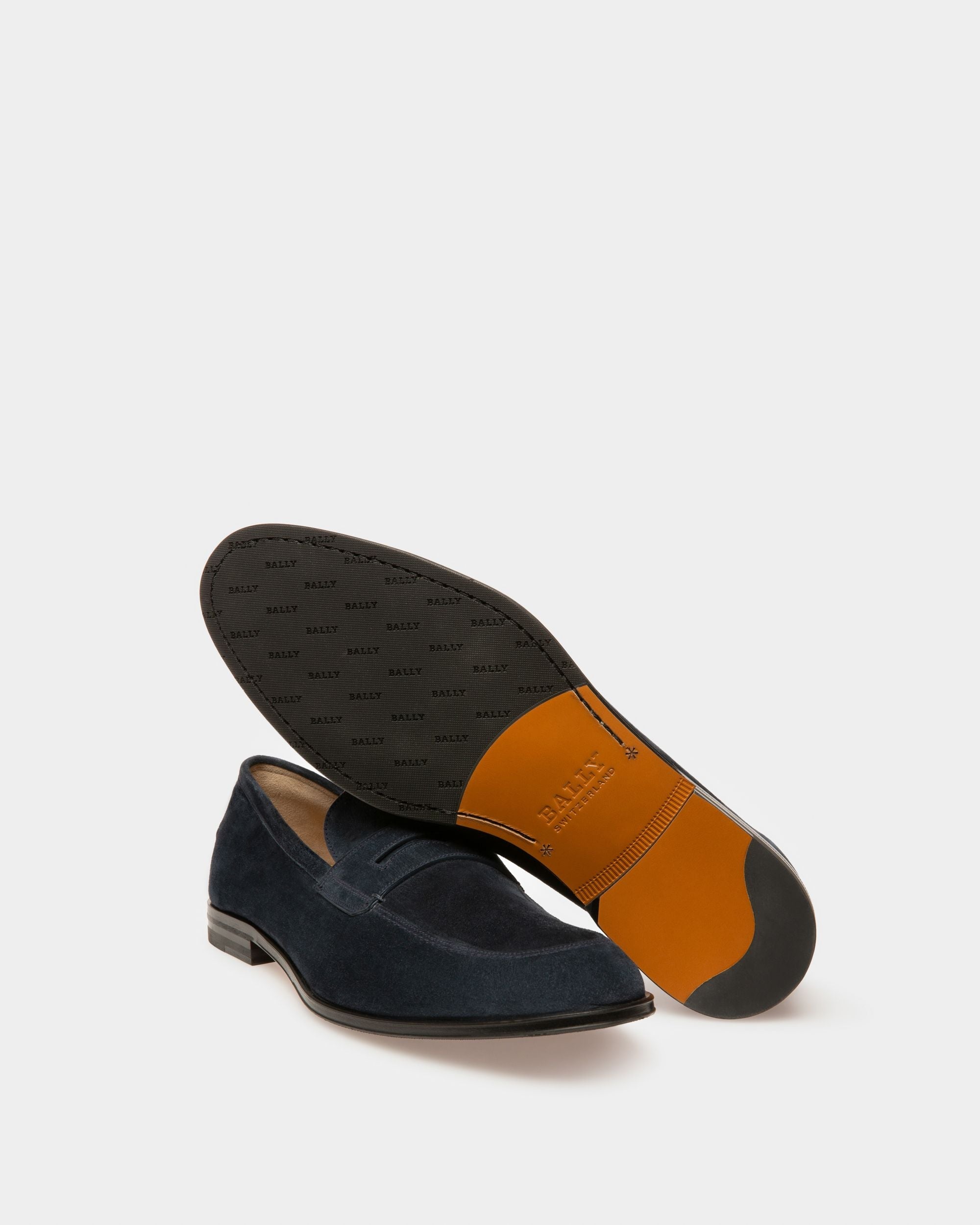Bally Global - Webb Leather Loafers In Navy - Blue