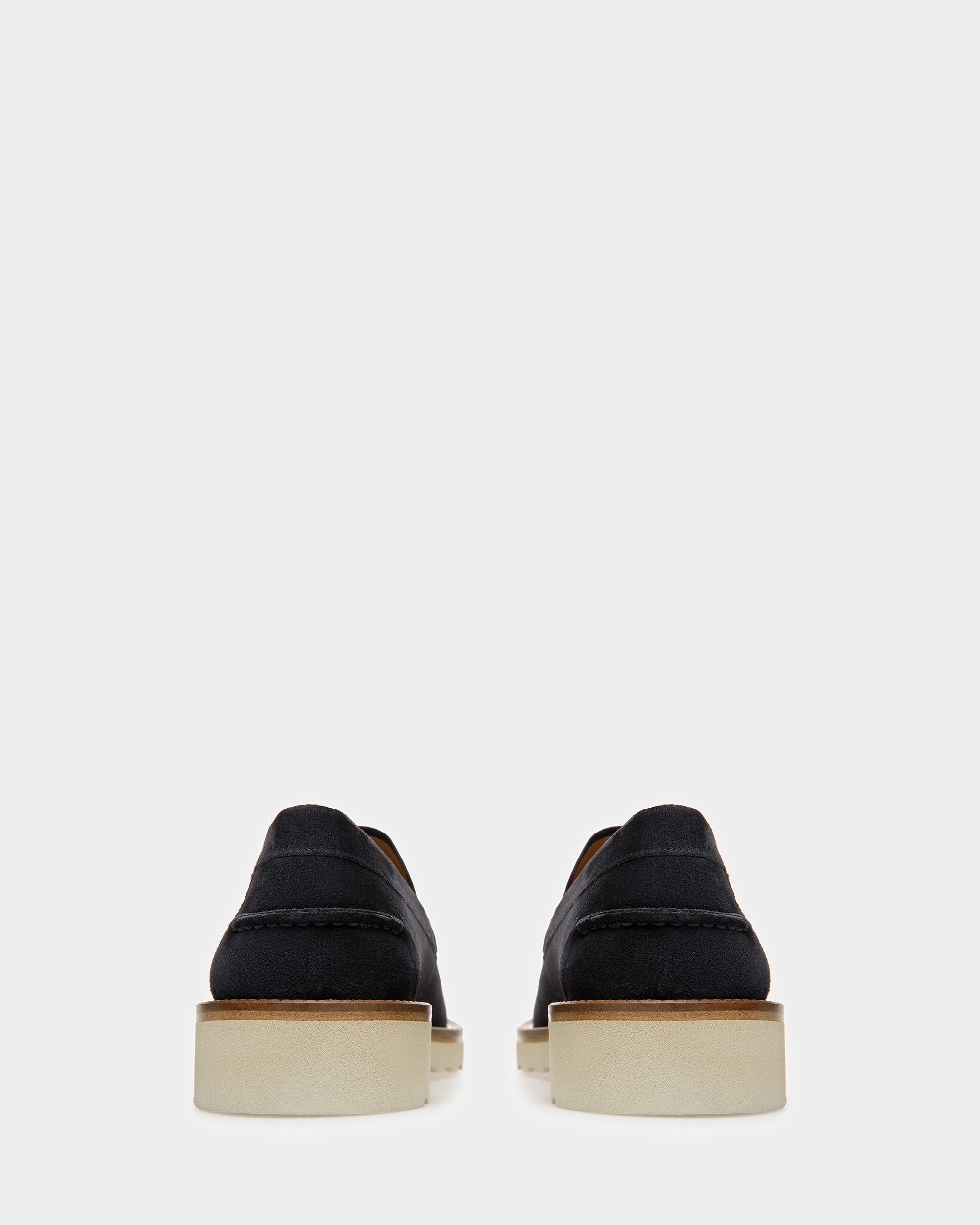 Bally Global - Novald Leather Loafers In Midnight - Azul