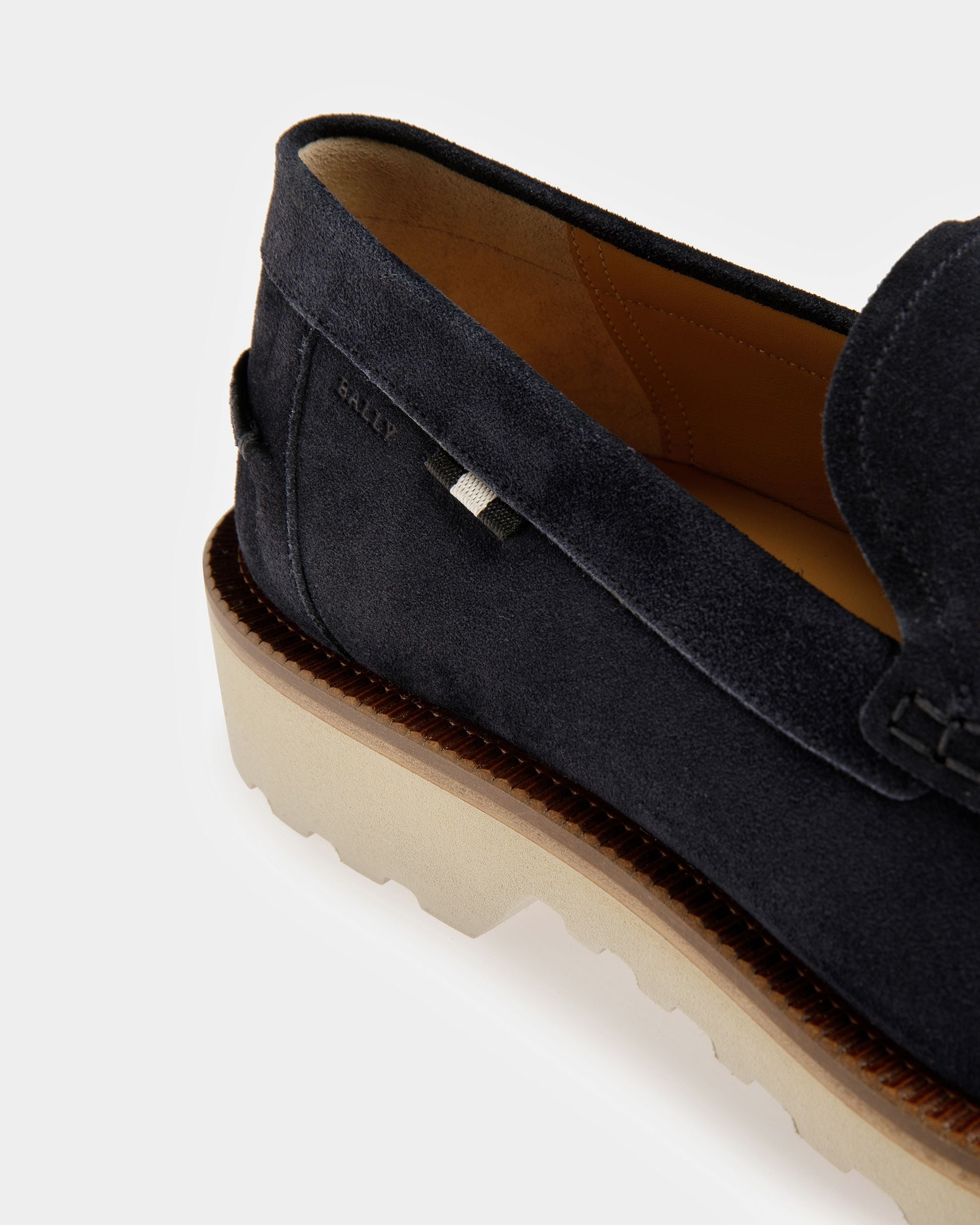 Bally Global - Novald Leather Loafers In Midnight - Azul