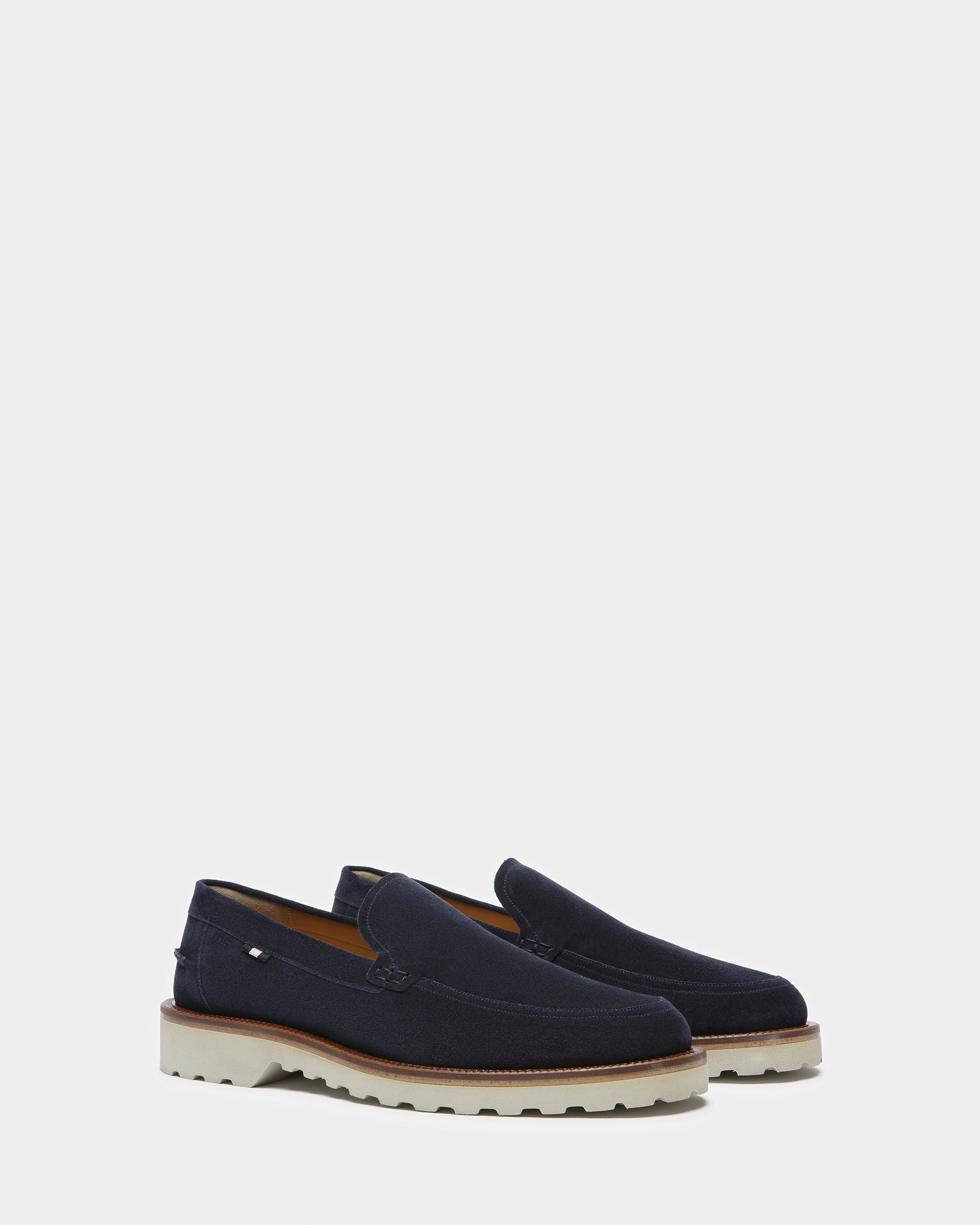 Bally Global - Novald Leather Loafers In Midnight - Azul