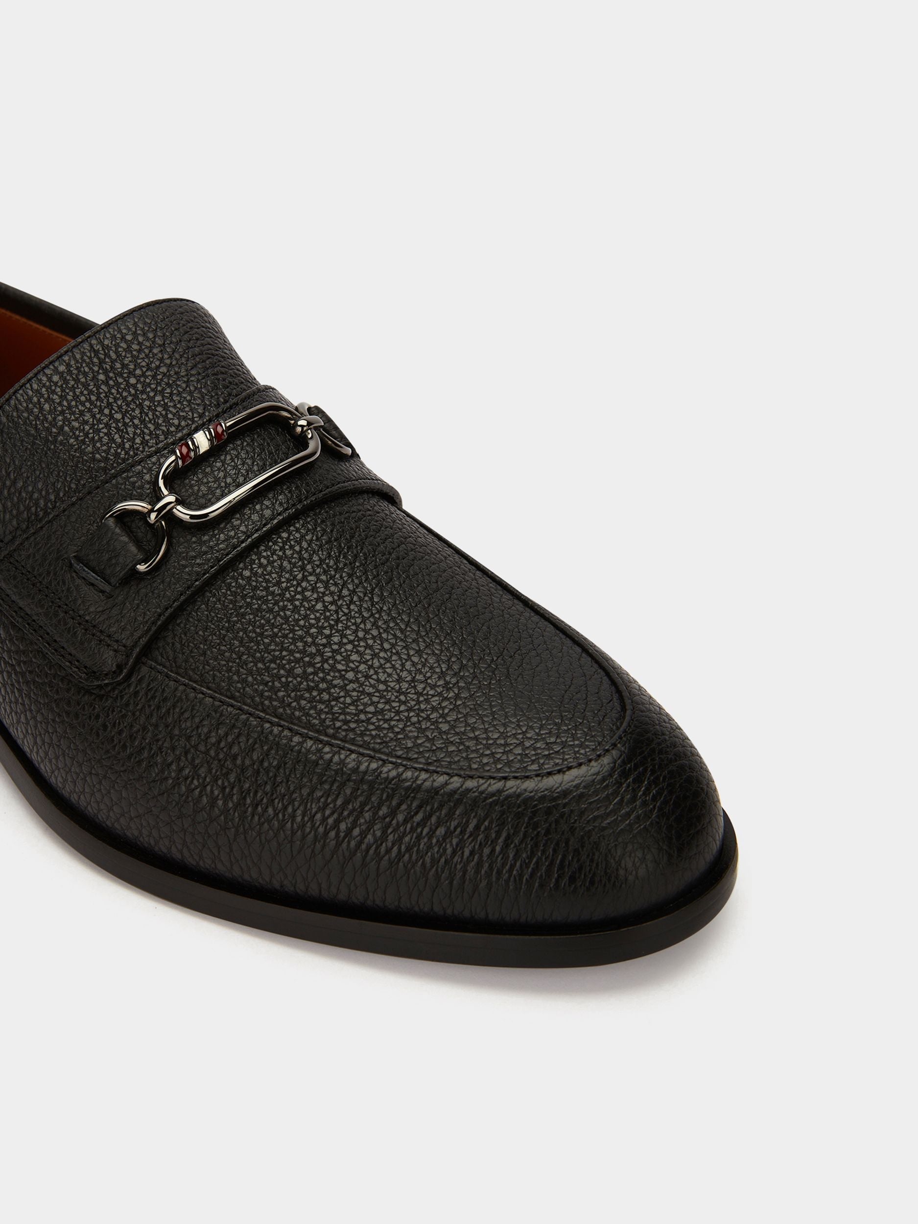 Bally Global - Men's Black Leather Loafers - Black