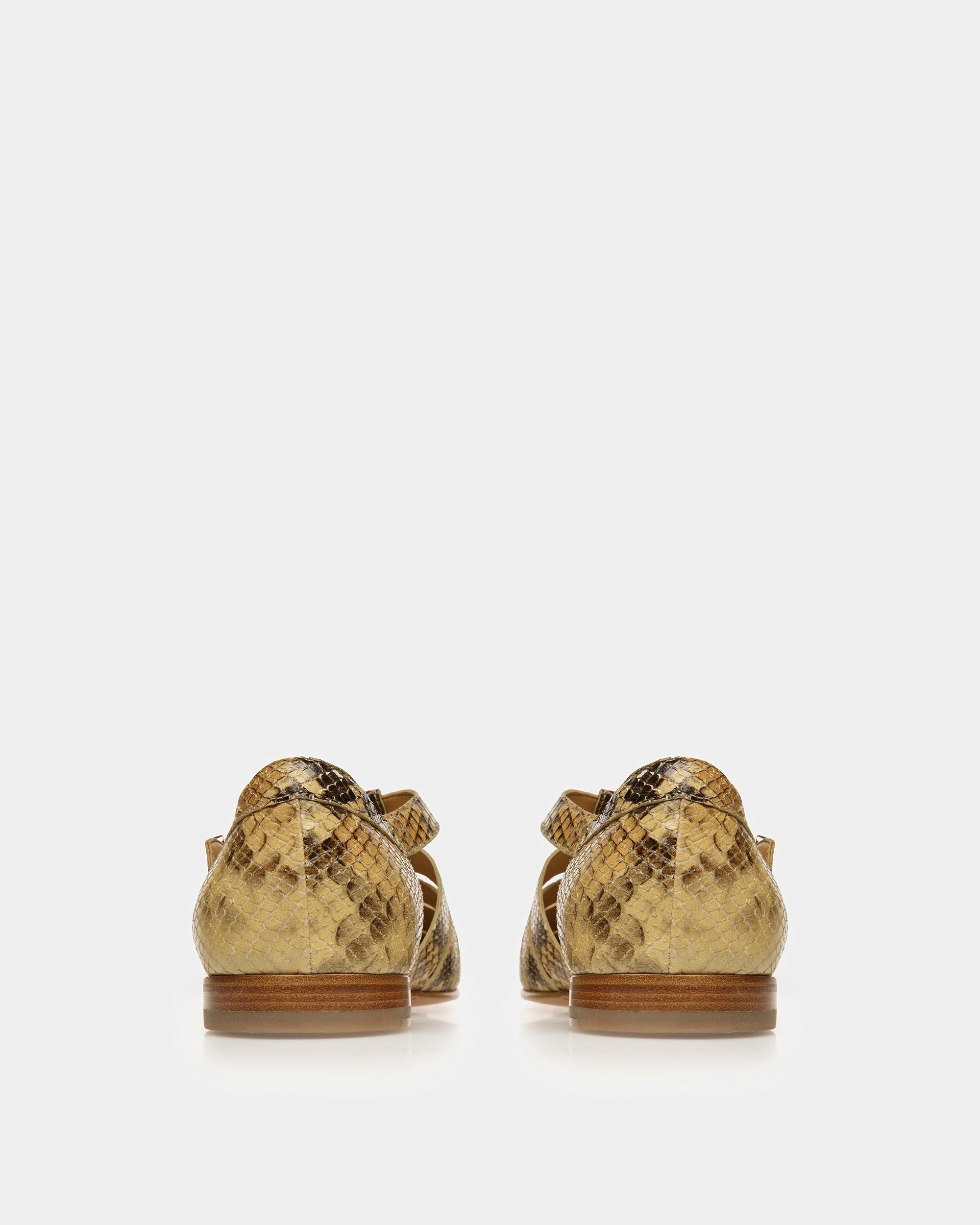 Bally Global - Salton Sandals In Python Print - Brown