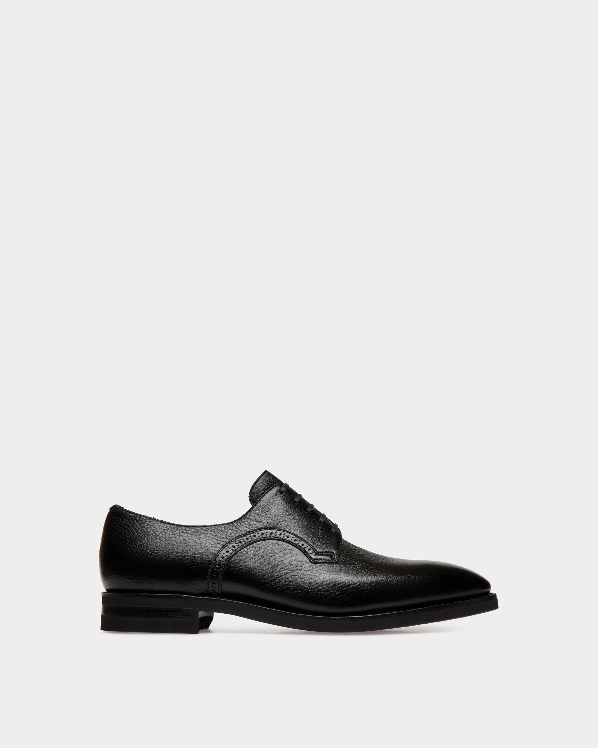 Bally Global - Zapato Derby Scribe De Piel De Ciervo Color Negro - Negro