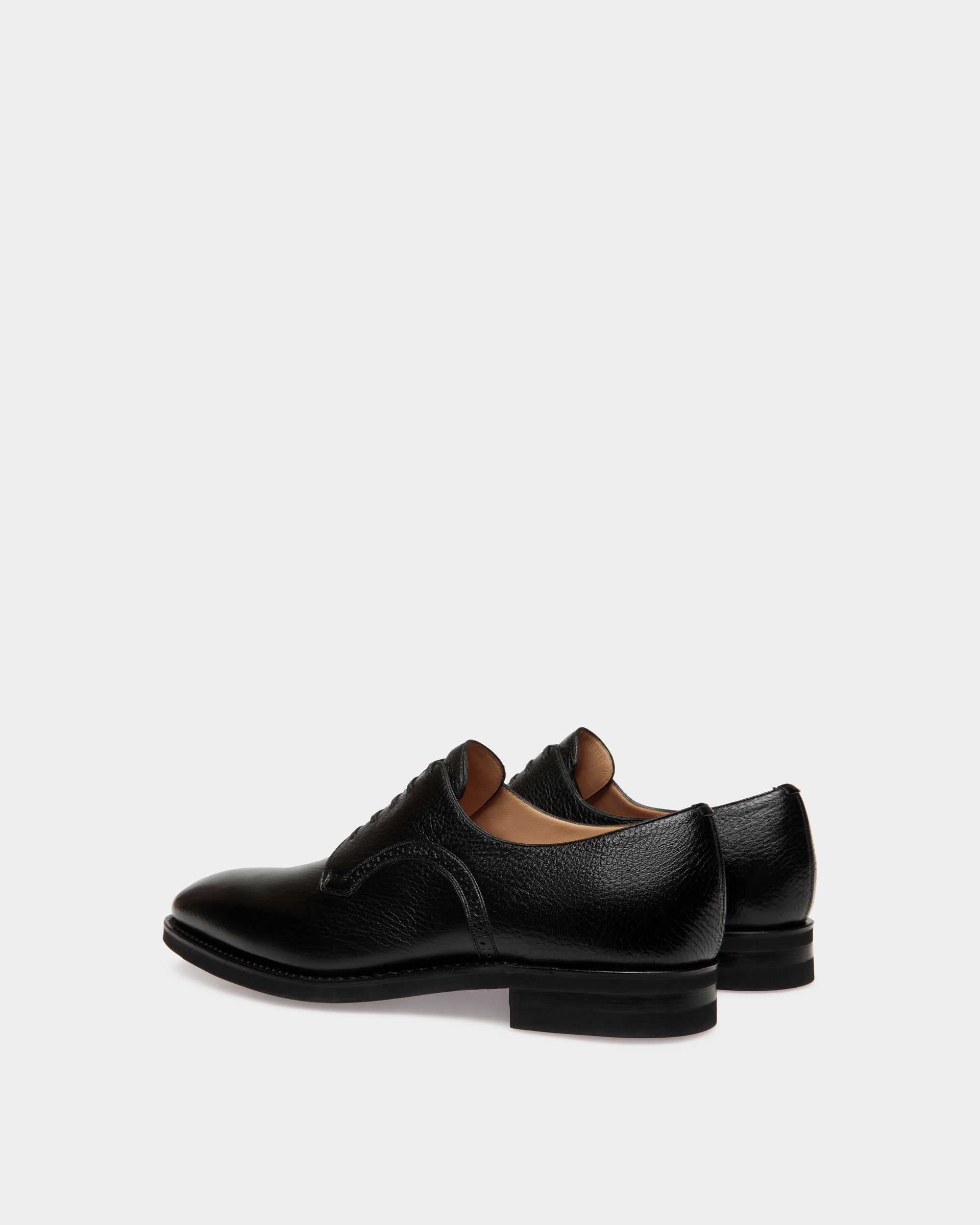 Bally Global - Zapato Derby Scribe De Piel De Ciervo Color Negro - Negro