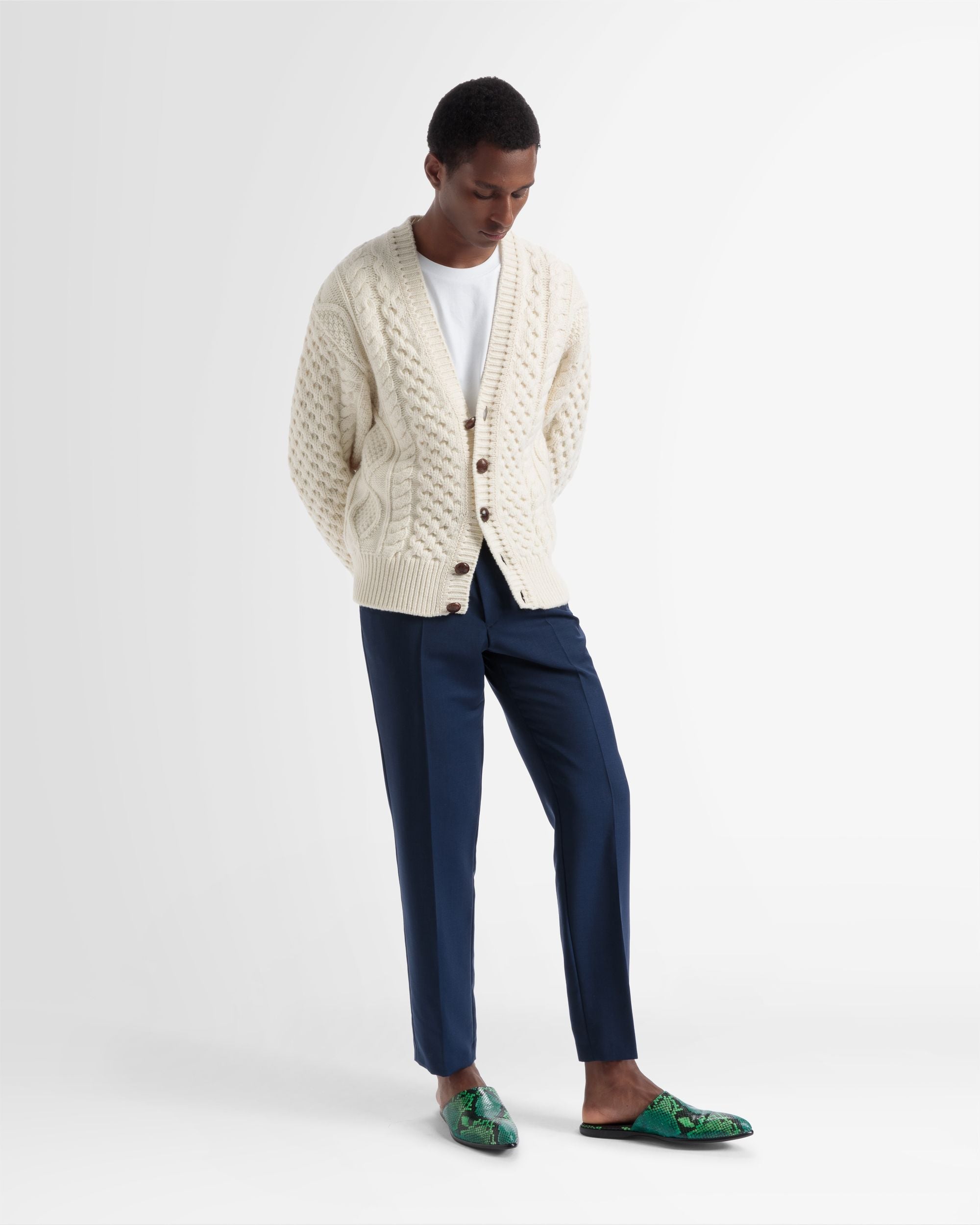 Bally Global - Slippers Gaiman Con Estampado De Pitón - Verde