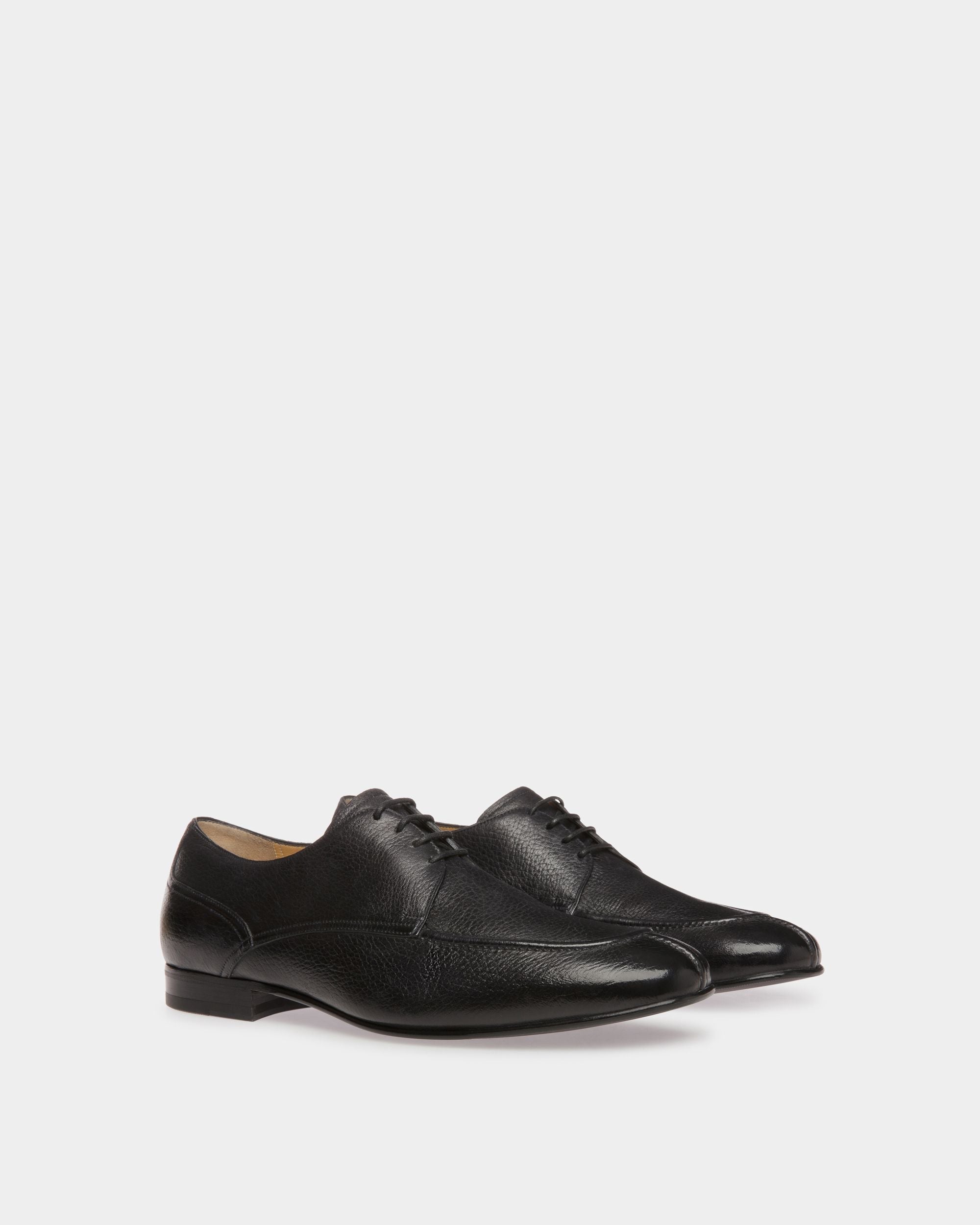 Bally Global - Suisse Derby Shoes In Black Leather - Black