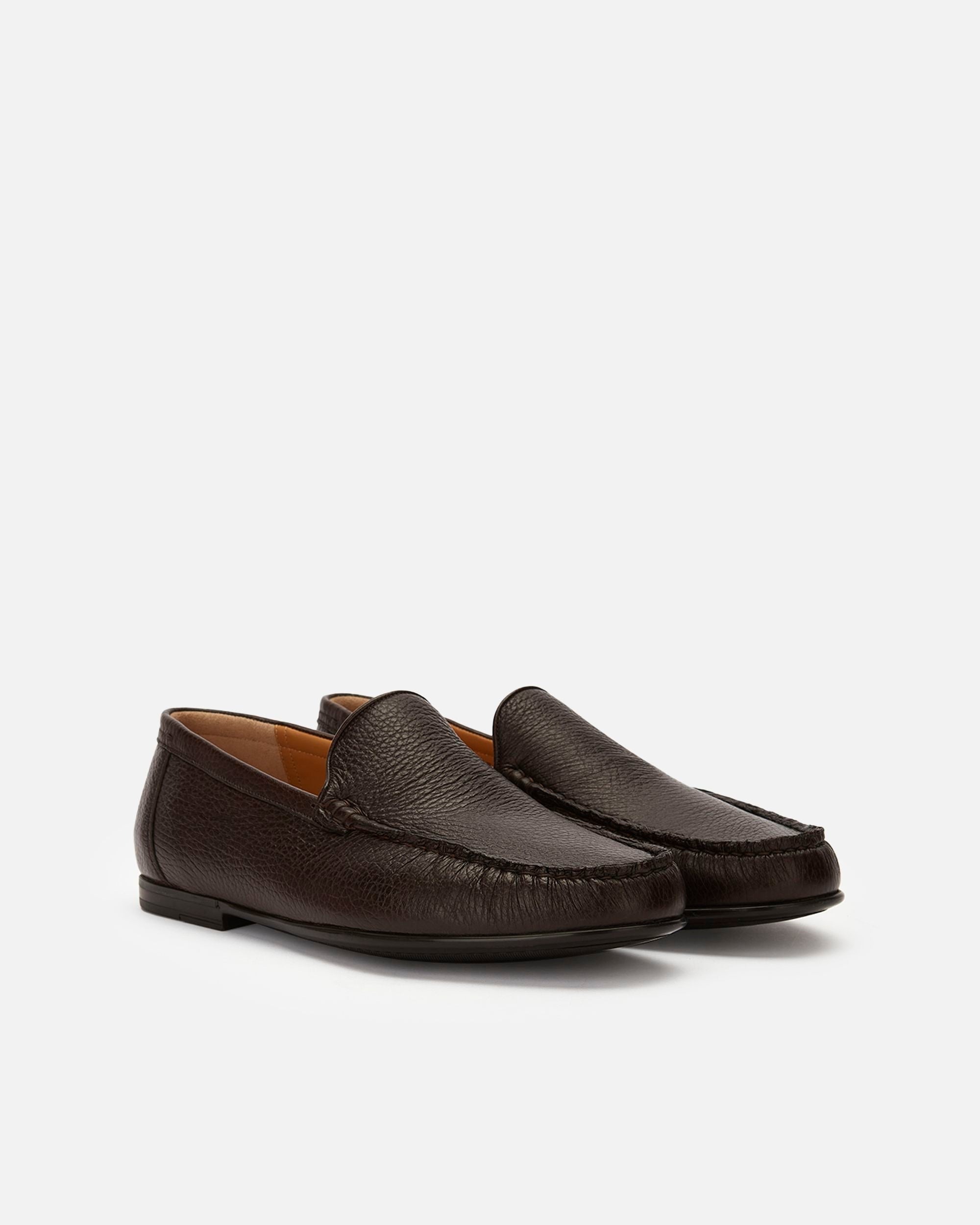 Bally Global - Men's Brown Leather Loafers - Brown