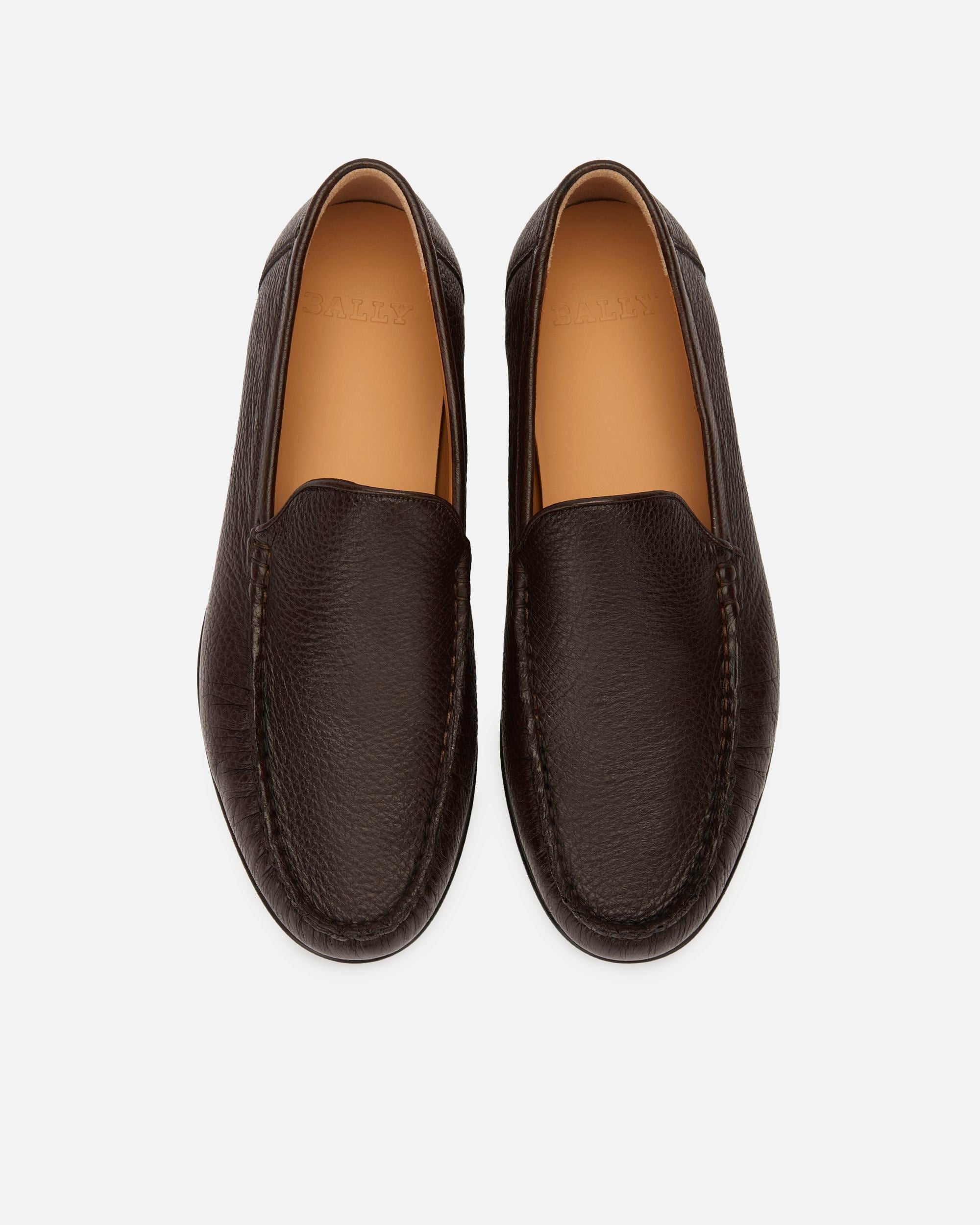 Bally Global - Men's Brown Leather Loafers - Brown