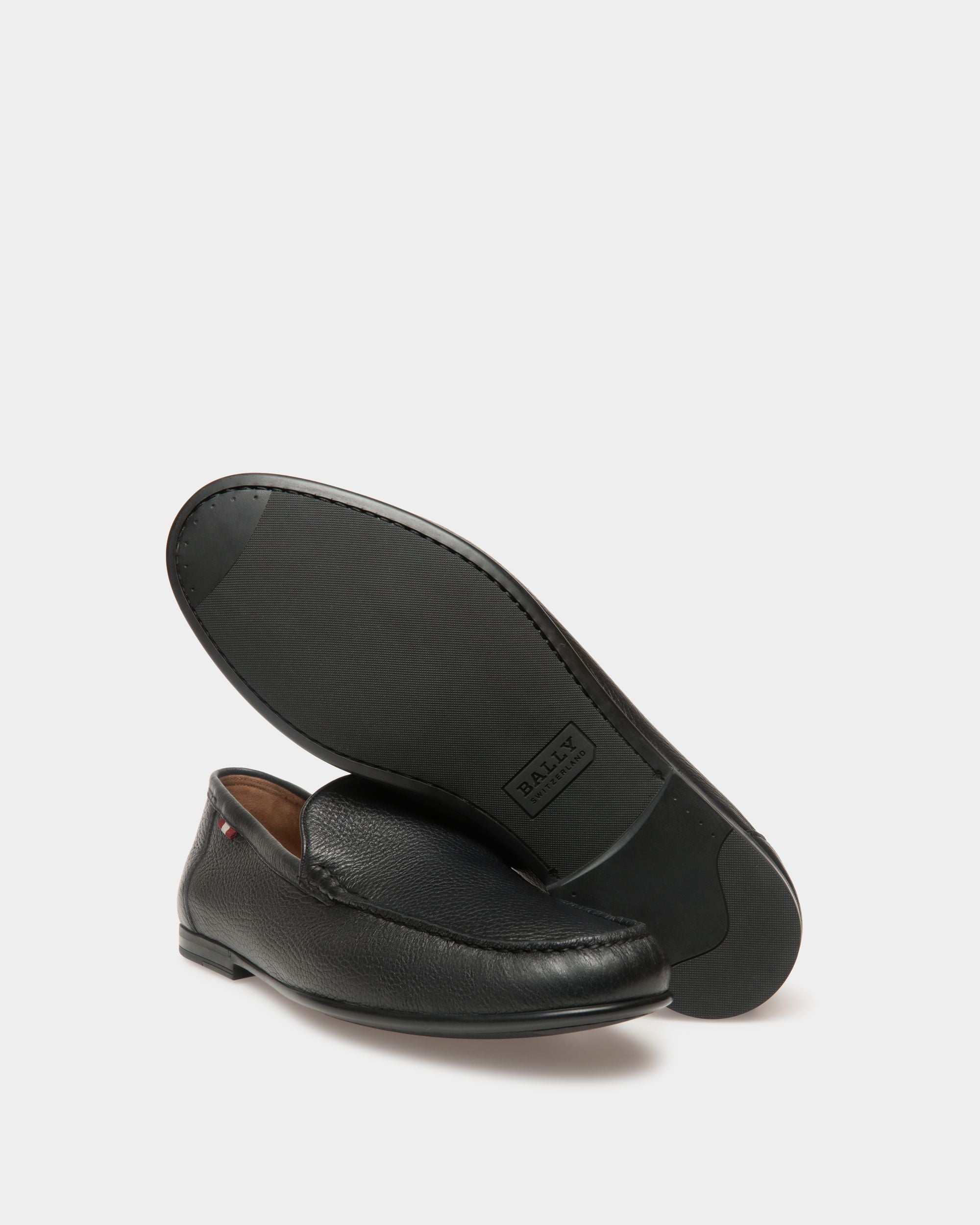 Bally Global - Men's Black Leather Loafers - Black