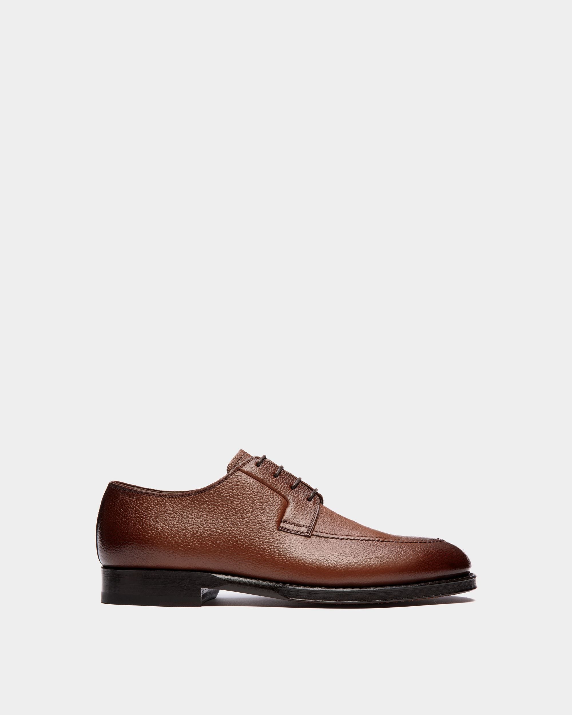 Bally Global - Scribe Oxford in Brown Grained Leather - Brown