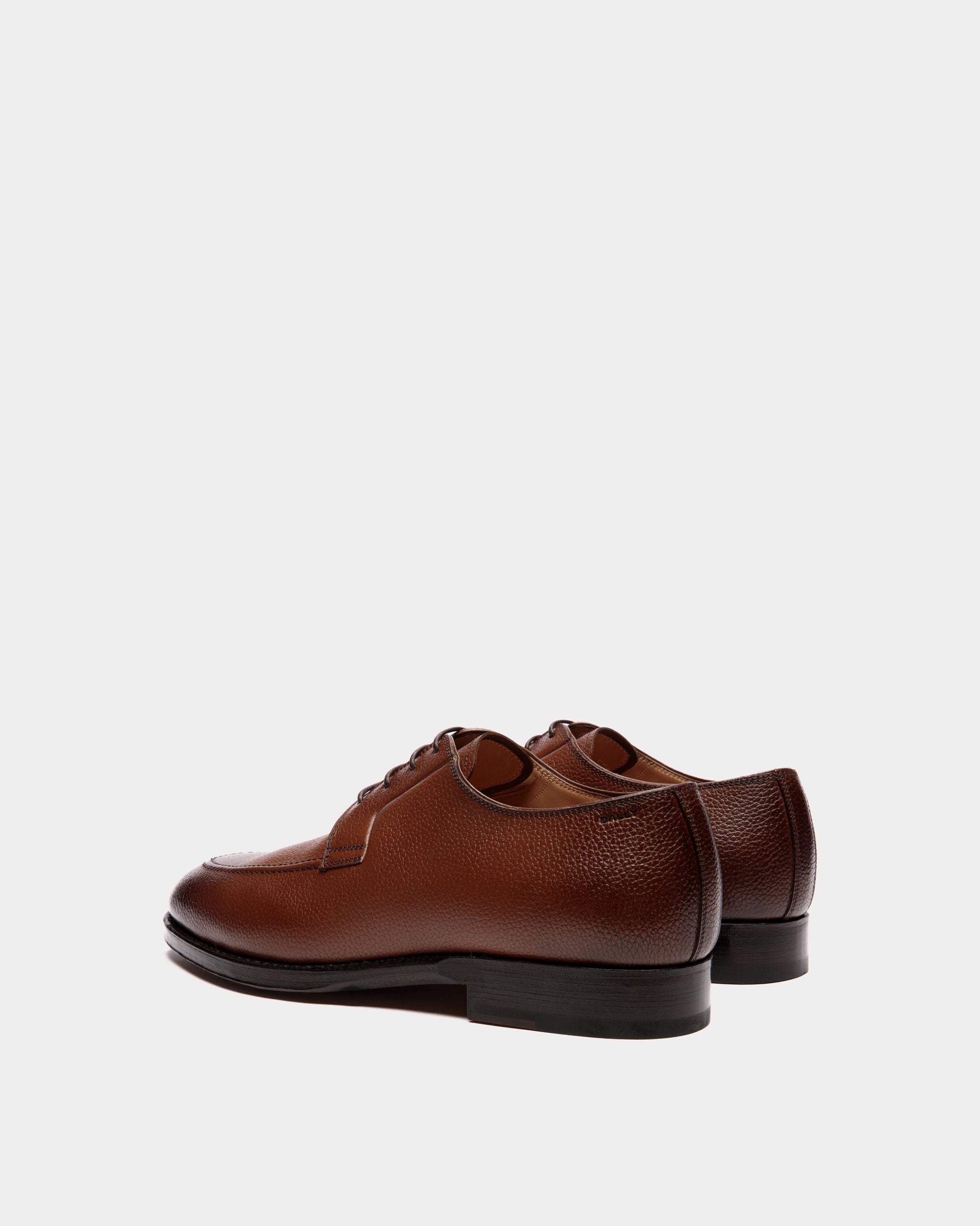Bally Global - Scribe Oxford in Brown Grained Leather - Brown
