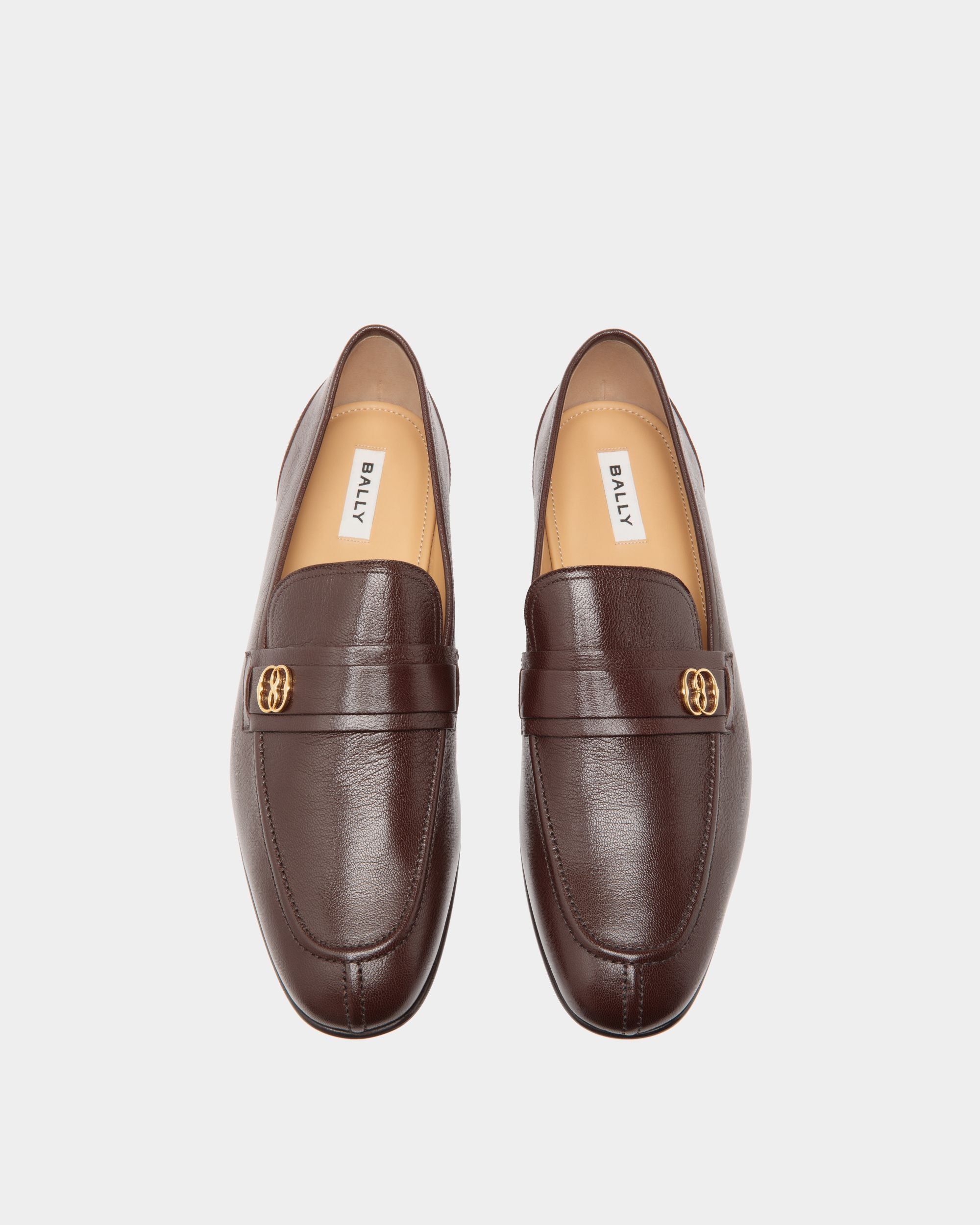 Bally Global - Mocasín Suisse De Piel Granulada Marrón - Brown