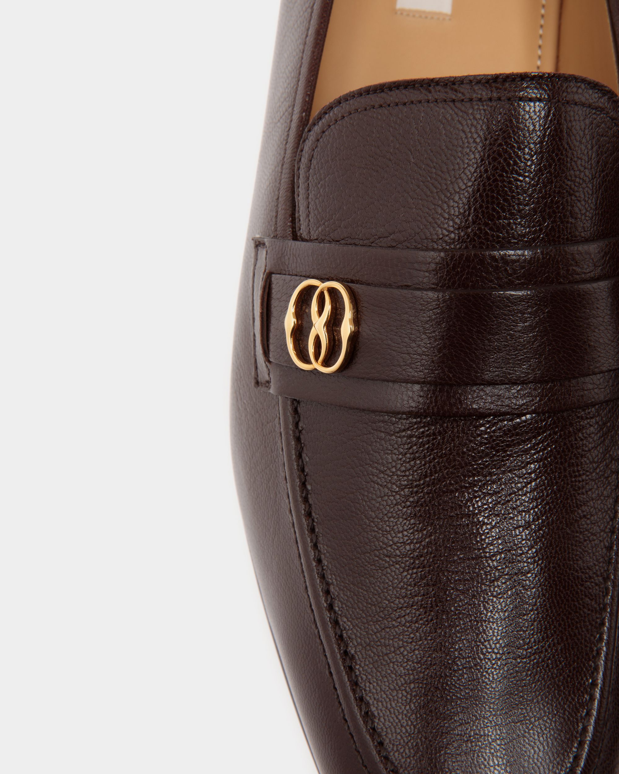 Bally Global - Mocasín Suisse De Piel Granulada Marrón - Brown